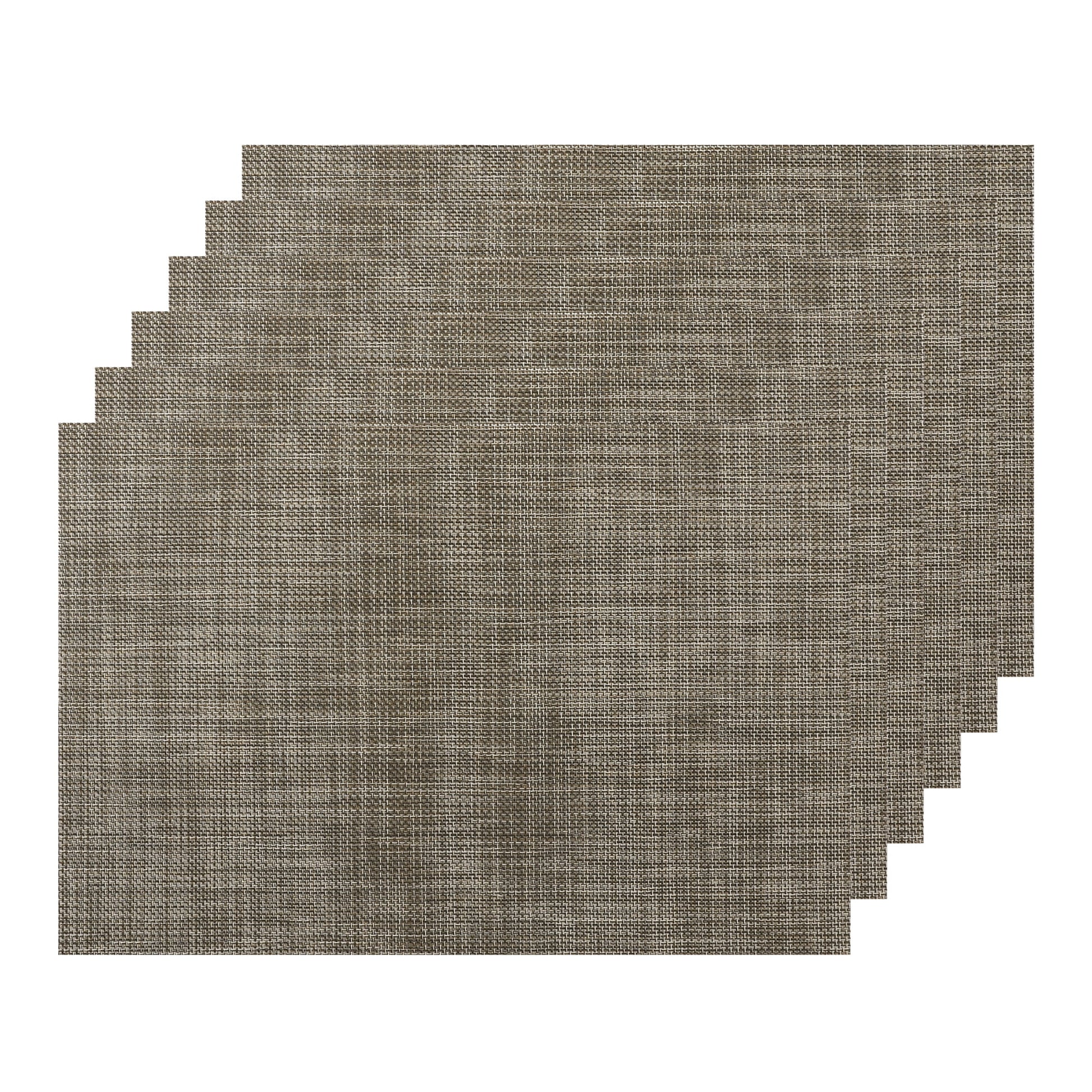 Unique Bargains Durable Placemats for Dining Table, Resistant Kitchen Place Mats Set of 6 Coffee 18" x 12"