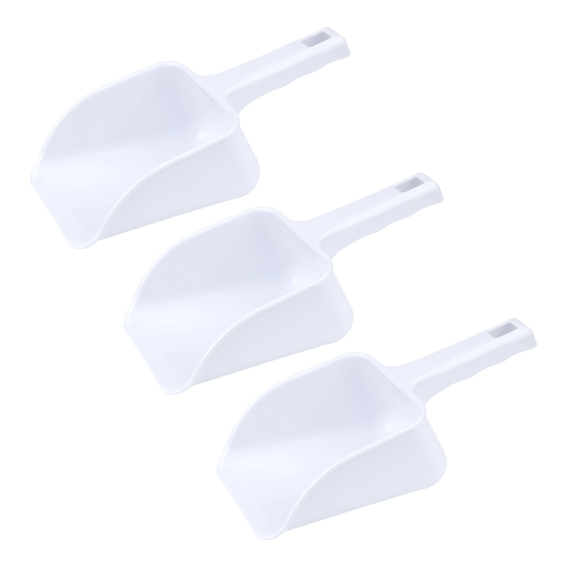 Unique Bargains Easy Clean Plastic Kitchen Use Ice Scoop White-3PCS 11.2*5.1inch