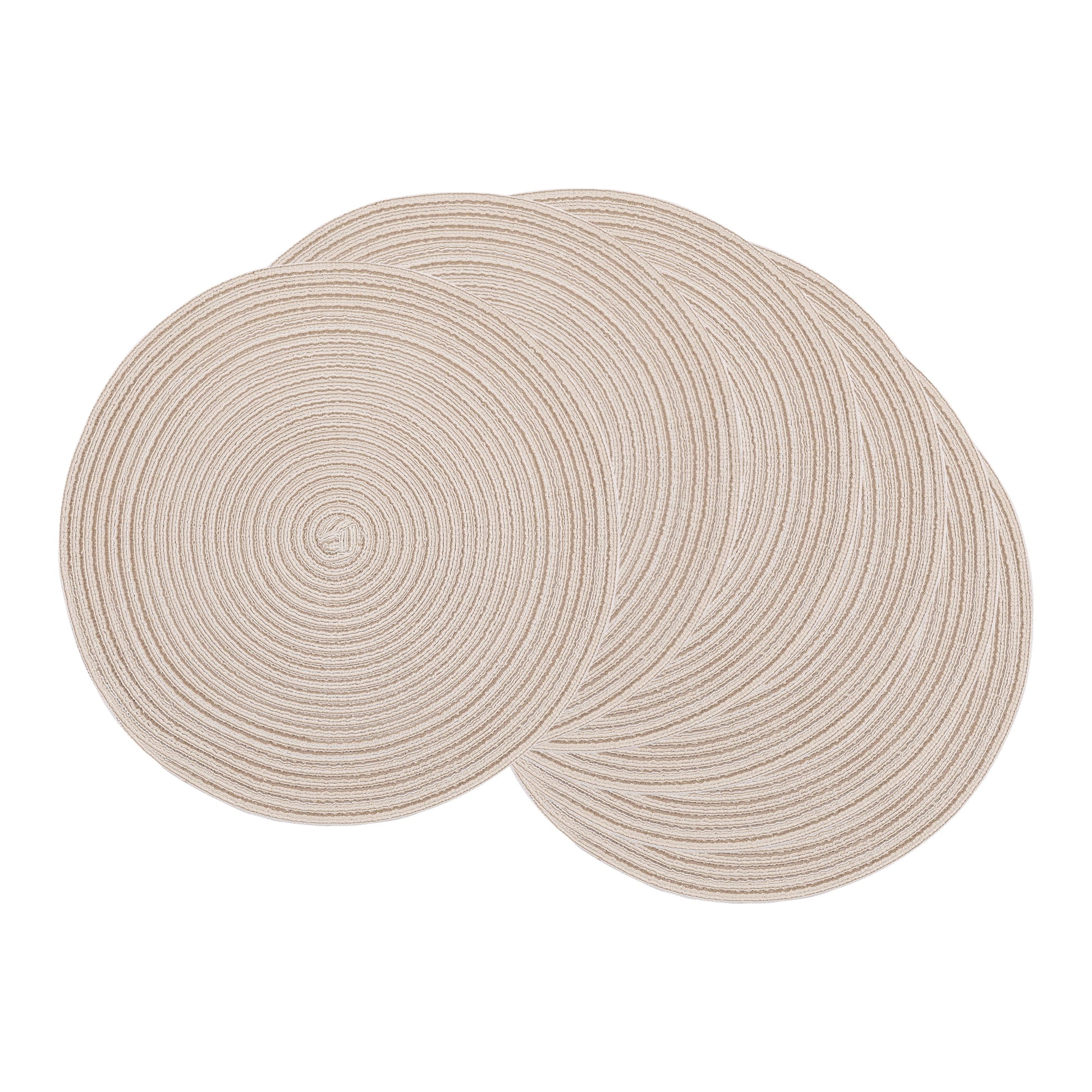 Unique Bargains Farmhouse Placemats Set of 6 Woven Placemats Cream
