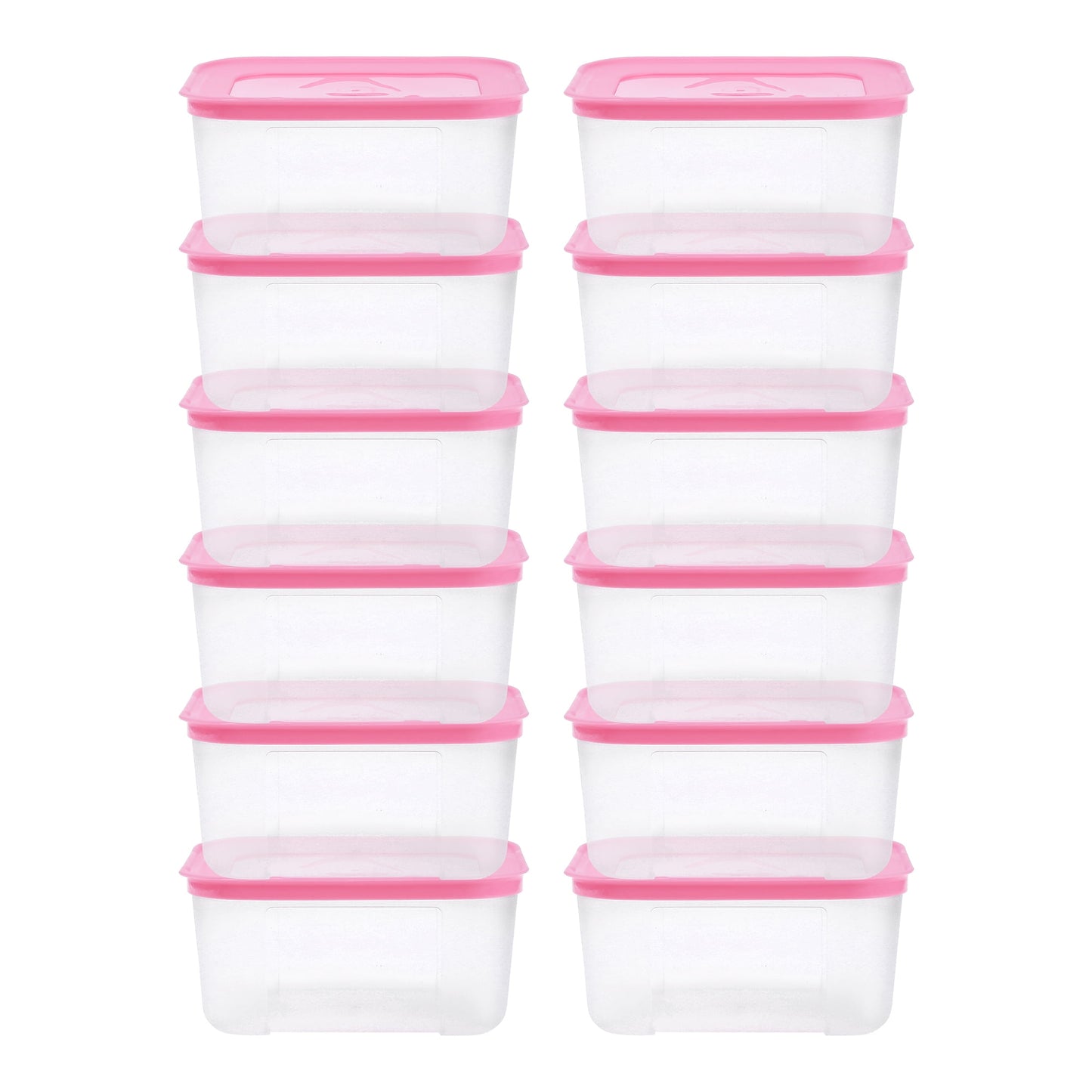 Unique Bargains Food Storage Containers Reusable Lunch Box 12 Packs Pink