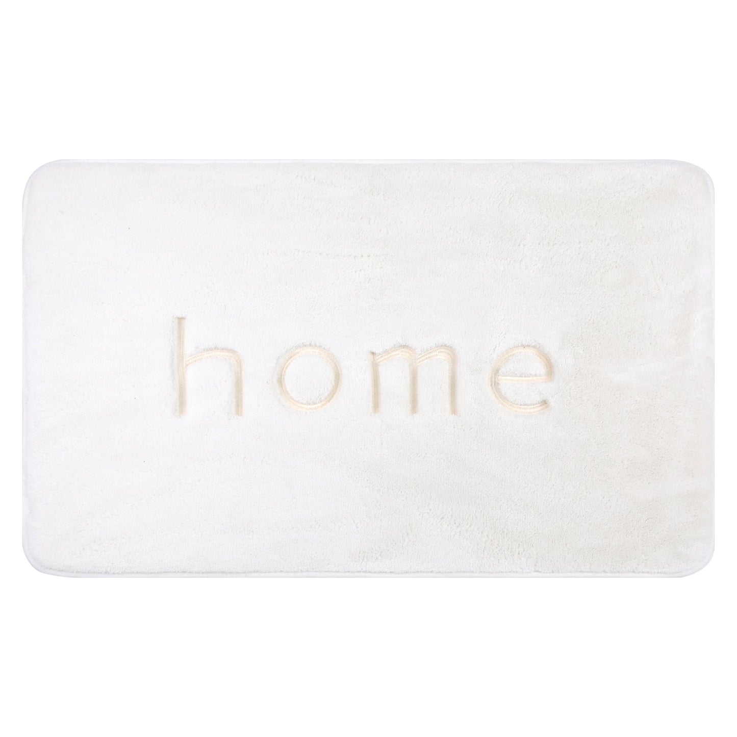 Unique Bargains Funny Letters Bath Rugs Non Slip Washable Bath Mats White 20" x 32"