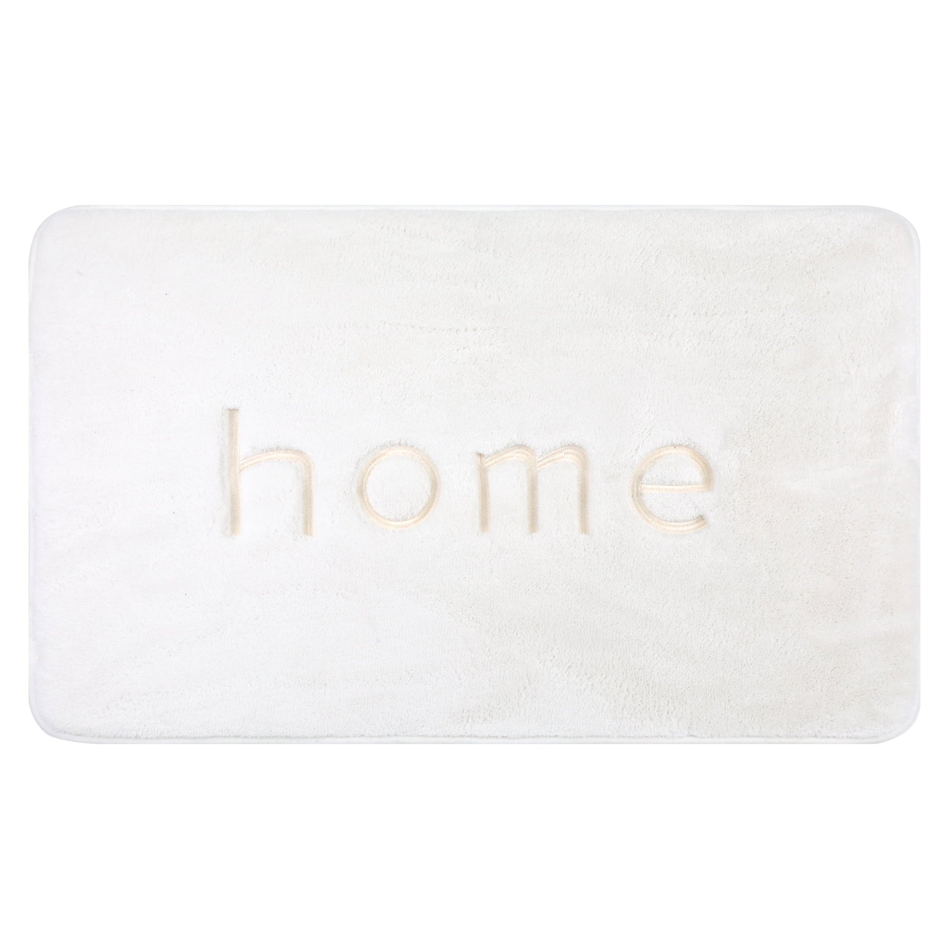 Unique Bargains Funny Letters Bath Rugs Non Slip Washable Bath Mats White 20" x 32"