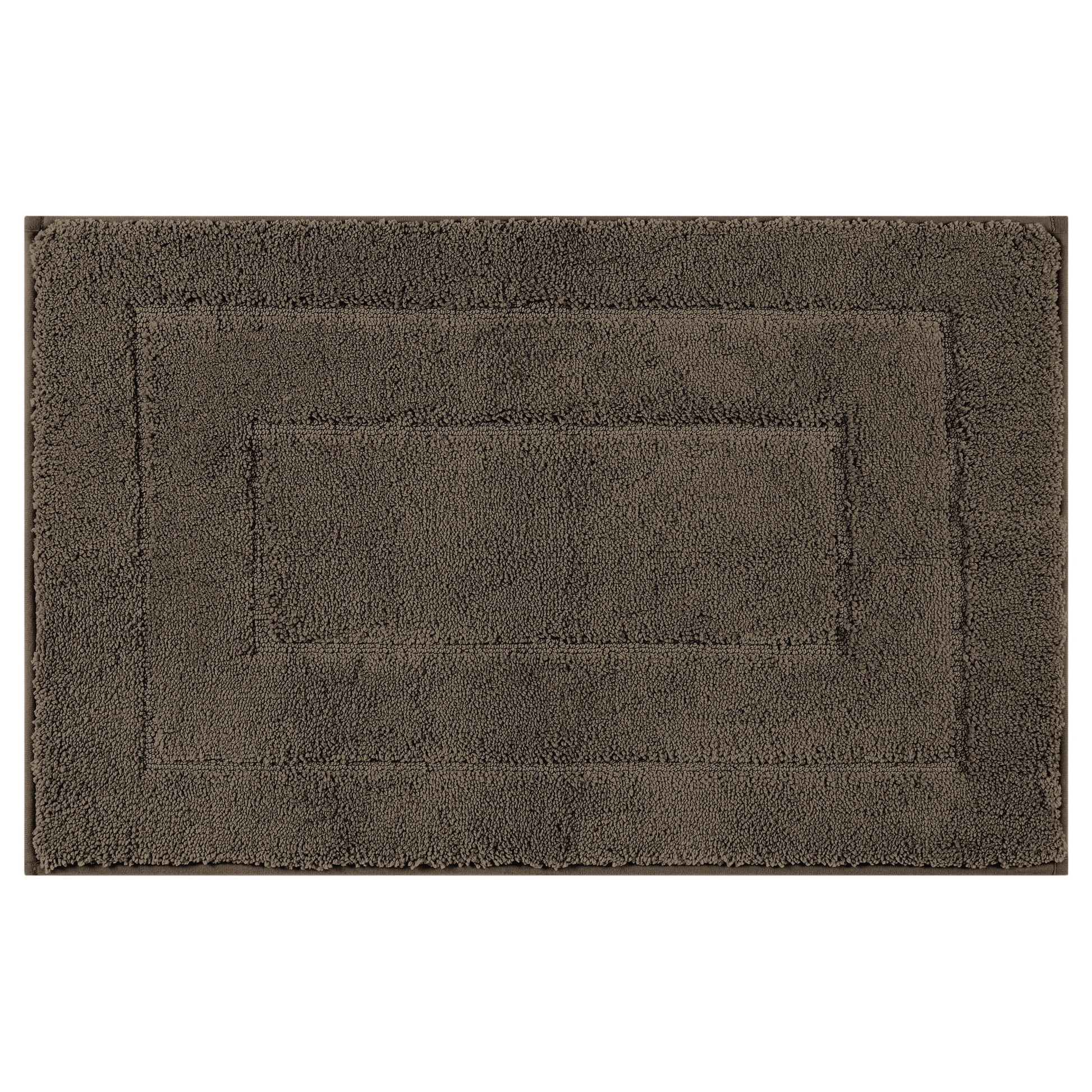 Unique Bargains Geometry Bathroom Rug Mat Absorbent Non-Slip Bath Rugs Brown 20" x 32"