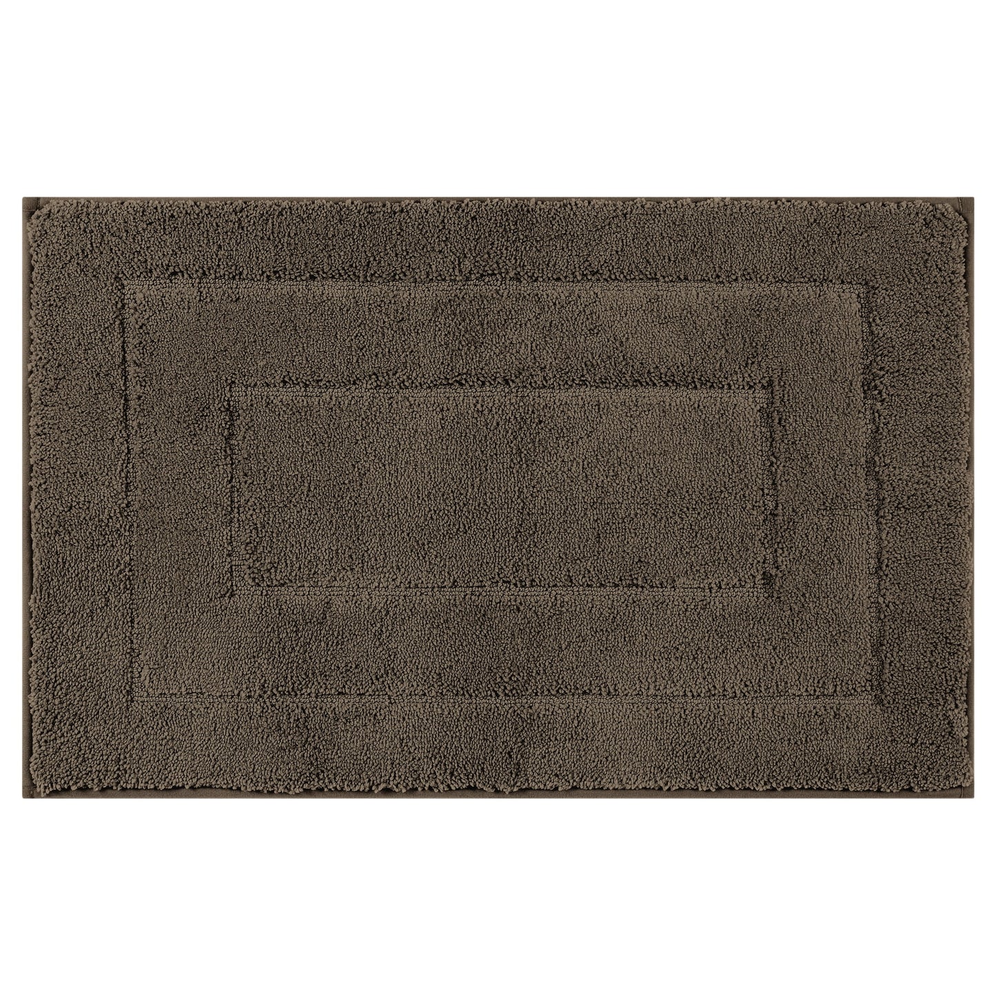 Unique Bargains Geometry Bathroom Rug Mat Absorbent Non-Slip Bath Rugs Brown 24" x 35"
