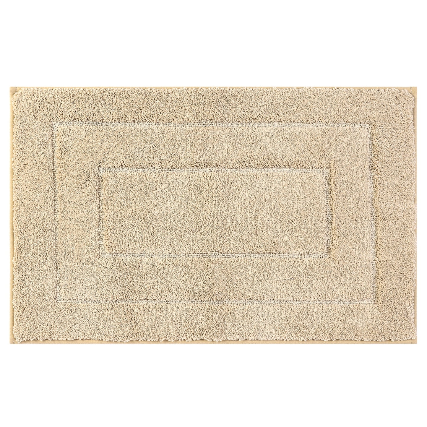 Unique Bargains Geometry Bathroom Rug Mat Soft Absorbent Non-Slip Comfortable Bath Rugs Khaki 20" x 32"