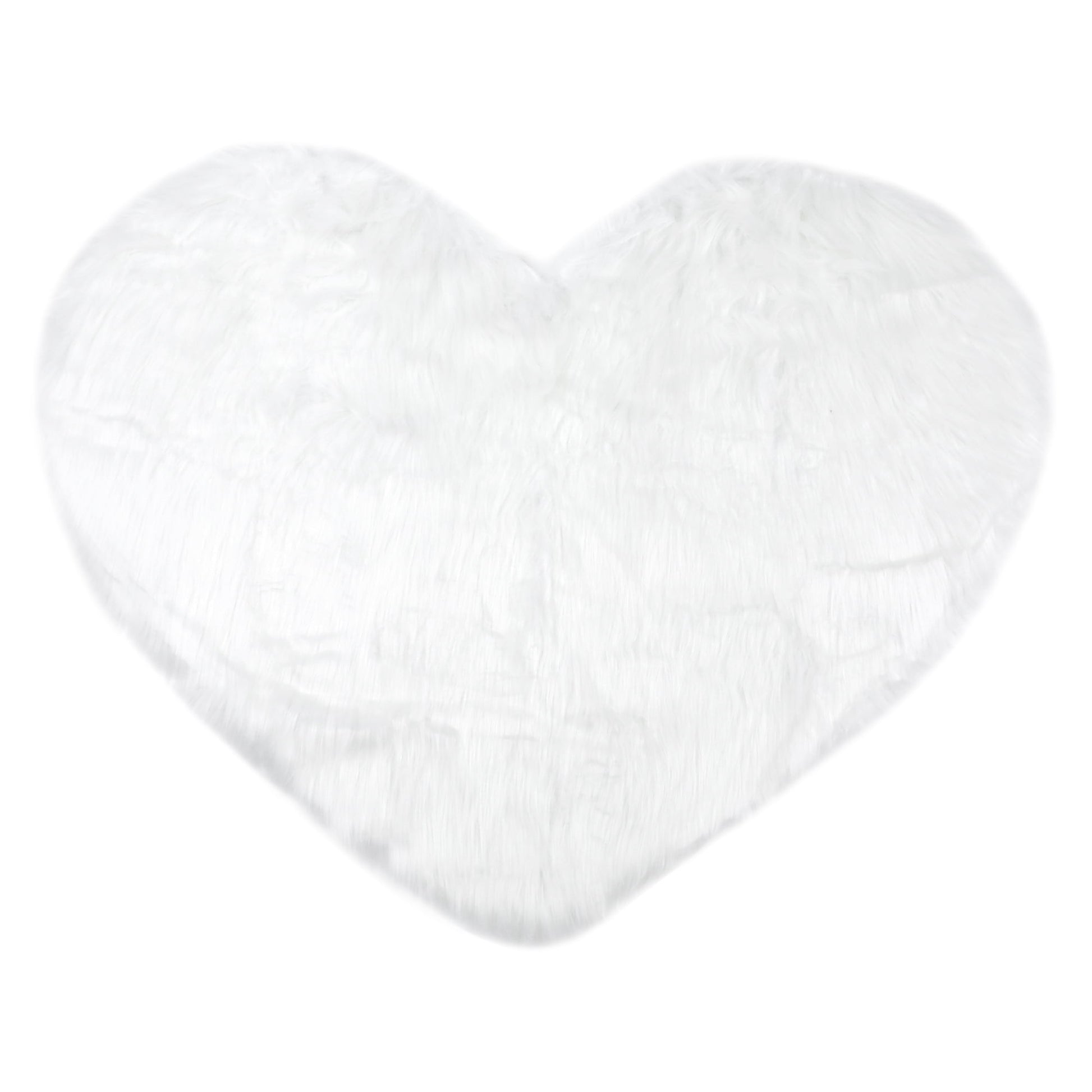 Unique Bargains Heart Shape Soft Absorbent Bath Rugs White 28" x 36"