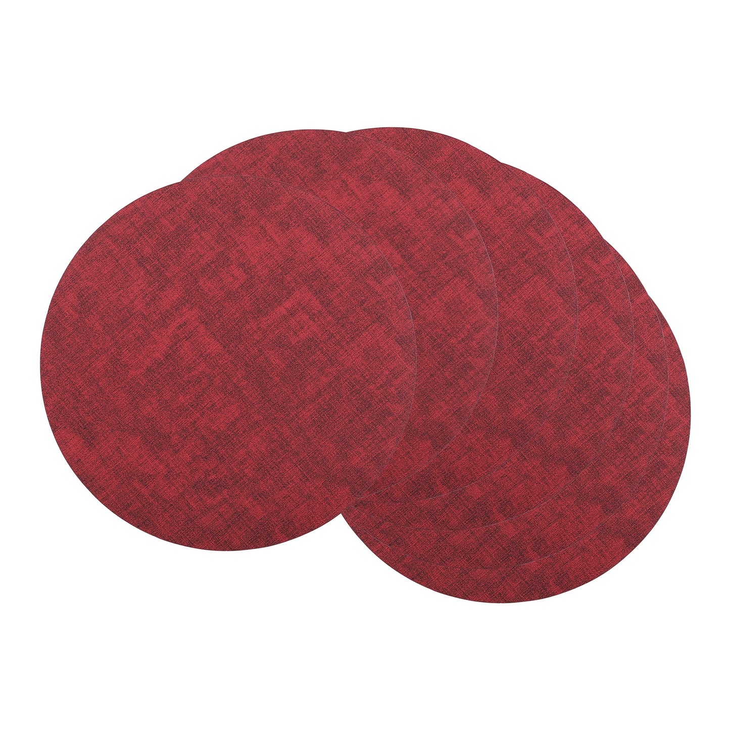 Unique Bargains Kitchen Placemats Washable Table Mat Wipeable Placemats Burgundy 13x13in