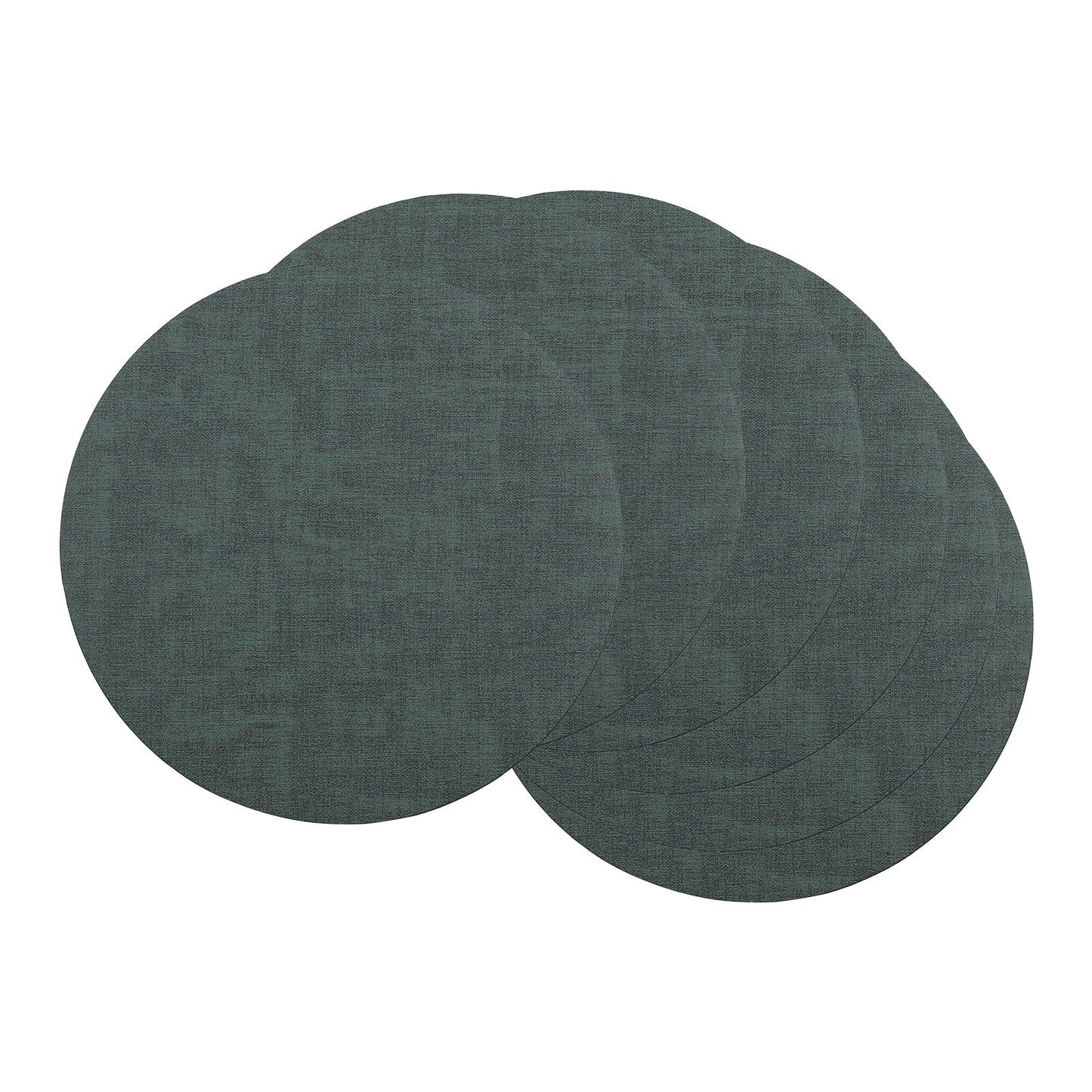 Unique Bargains Kitchen Placemats Washable Table Mat Wipeable Placemats Dark Green 13x13in