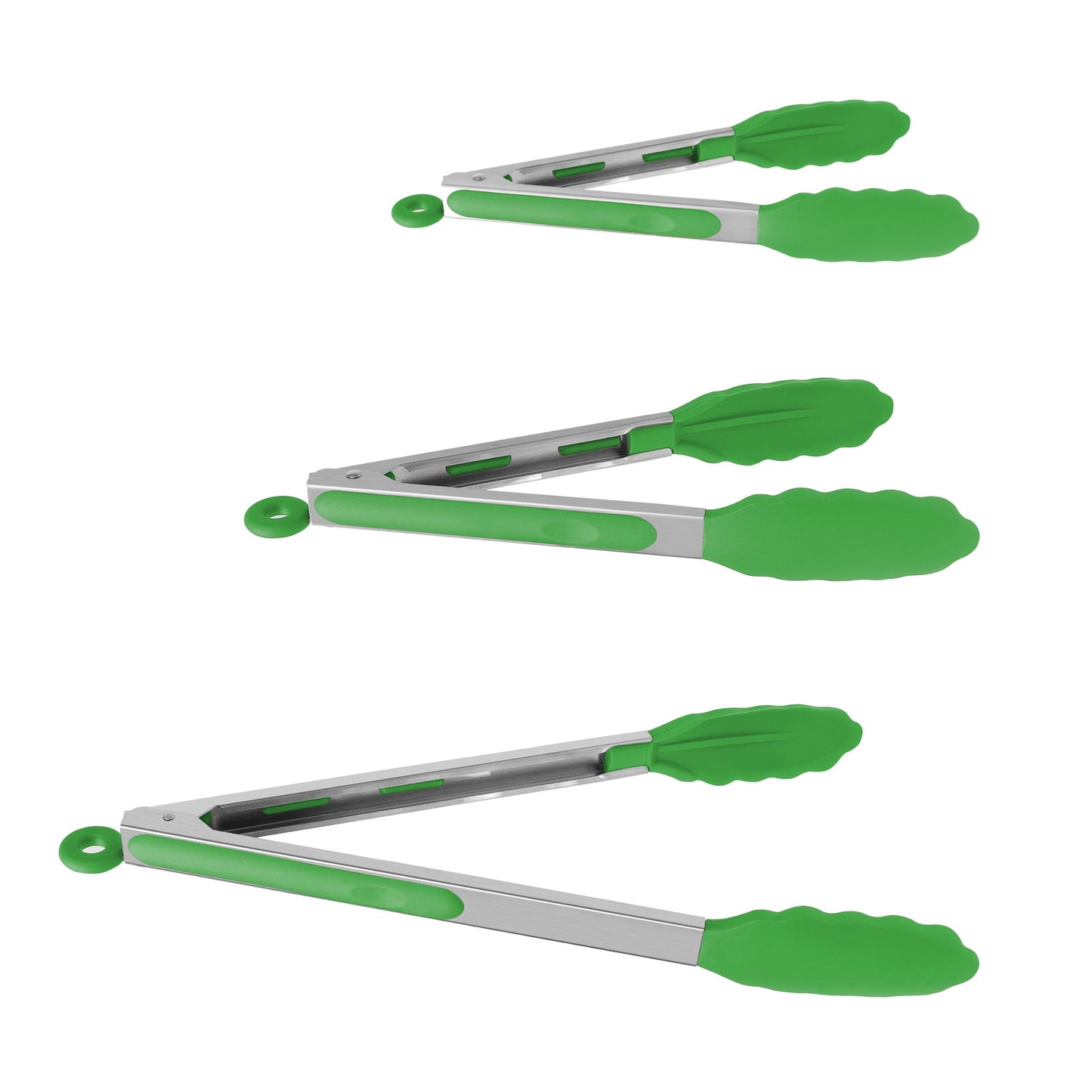 Unique Bargains Juego de Pinzas de Cocina Puntas de Silicona, Pinzas de Cocina Antiadherentes, 3 Uds., Burdeos