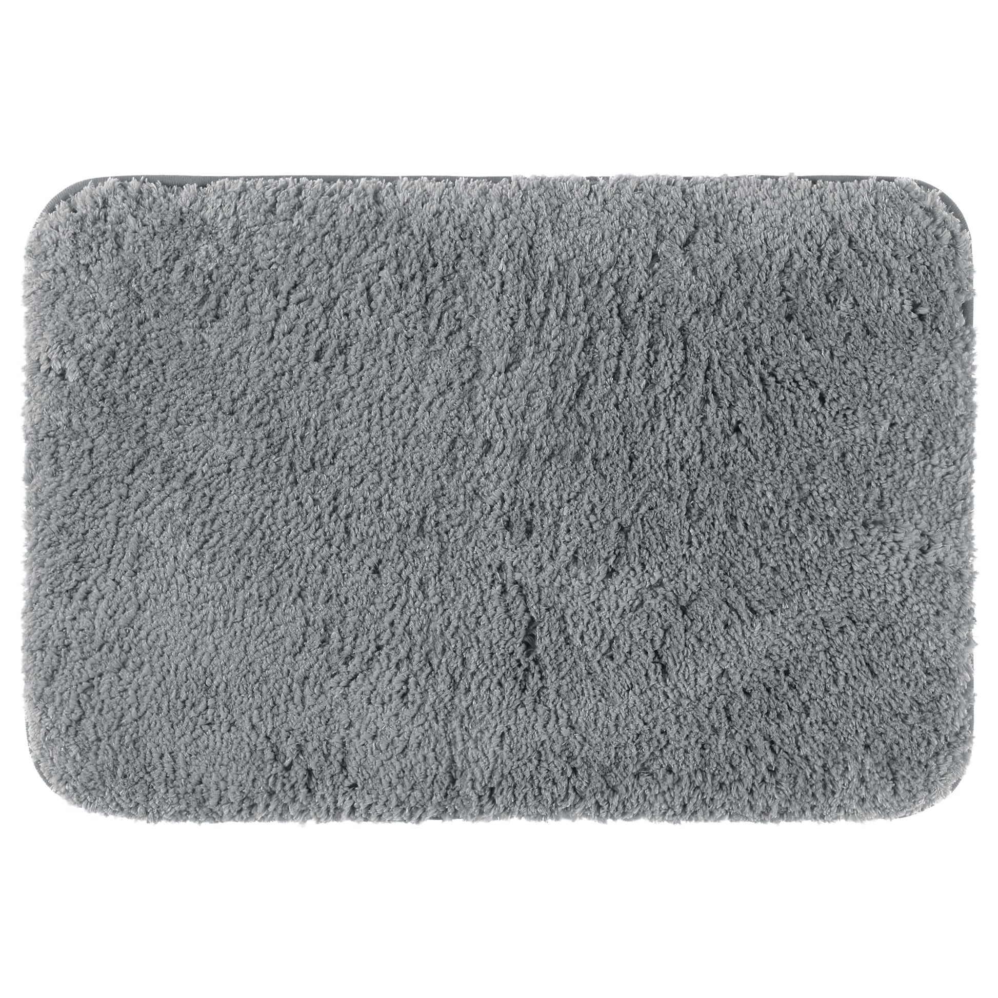 Unique Bargains Luxury Bath Mat Rug Solid Plush Shaggy Bath Carpet for Bathroom Floor Blue 16"x24"