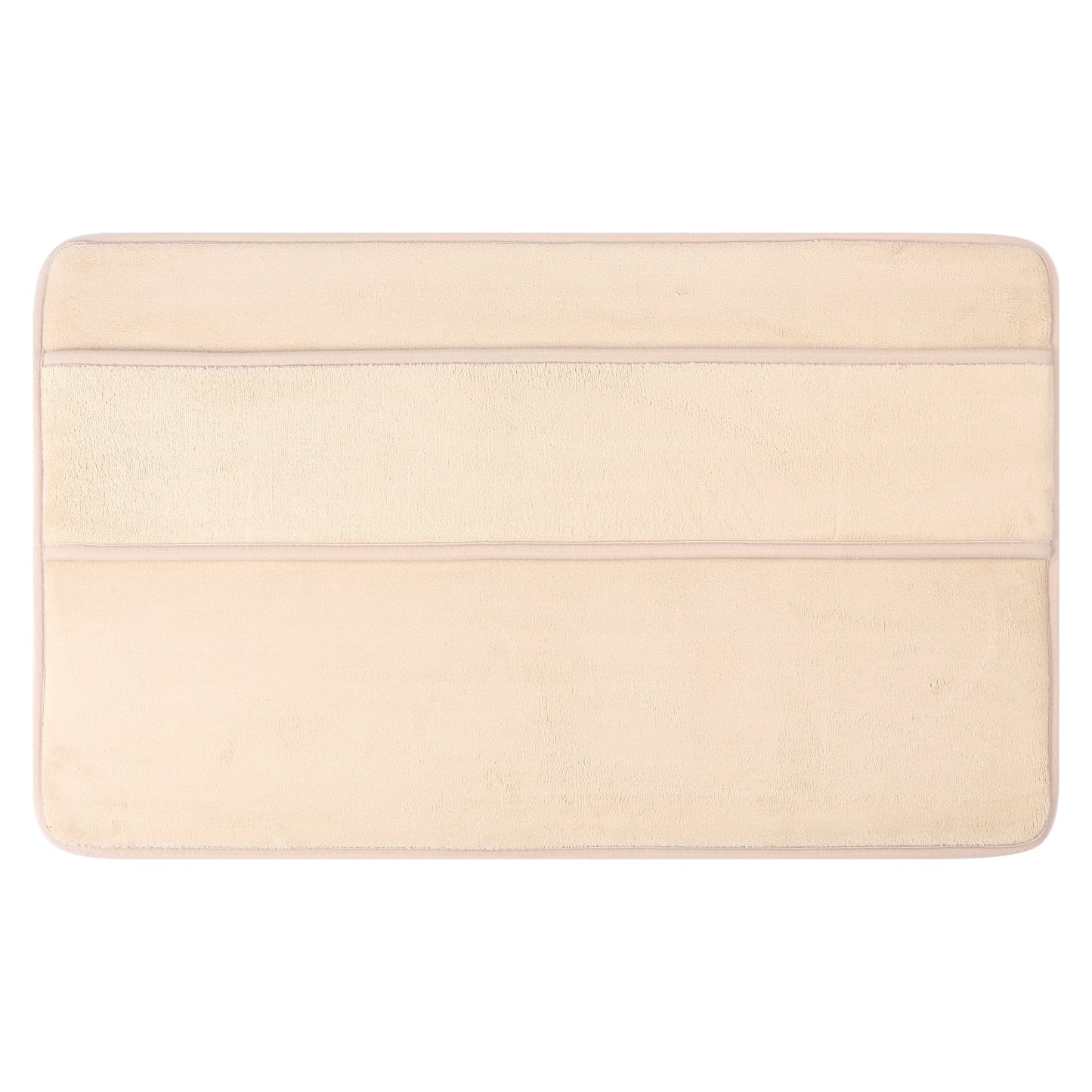 Unique Bargains Memory Foam Absorbent Non Slip Bath Rug Khaki 16" x 24"