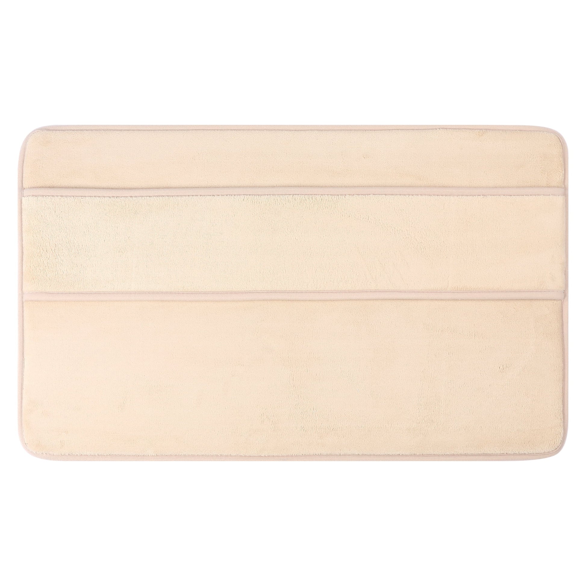 Unique Bargains Memory Foam Absorbent Non Slip Bath Rug Khaki 16" x 24"
