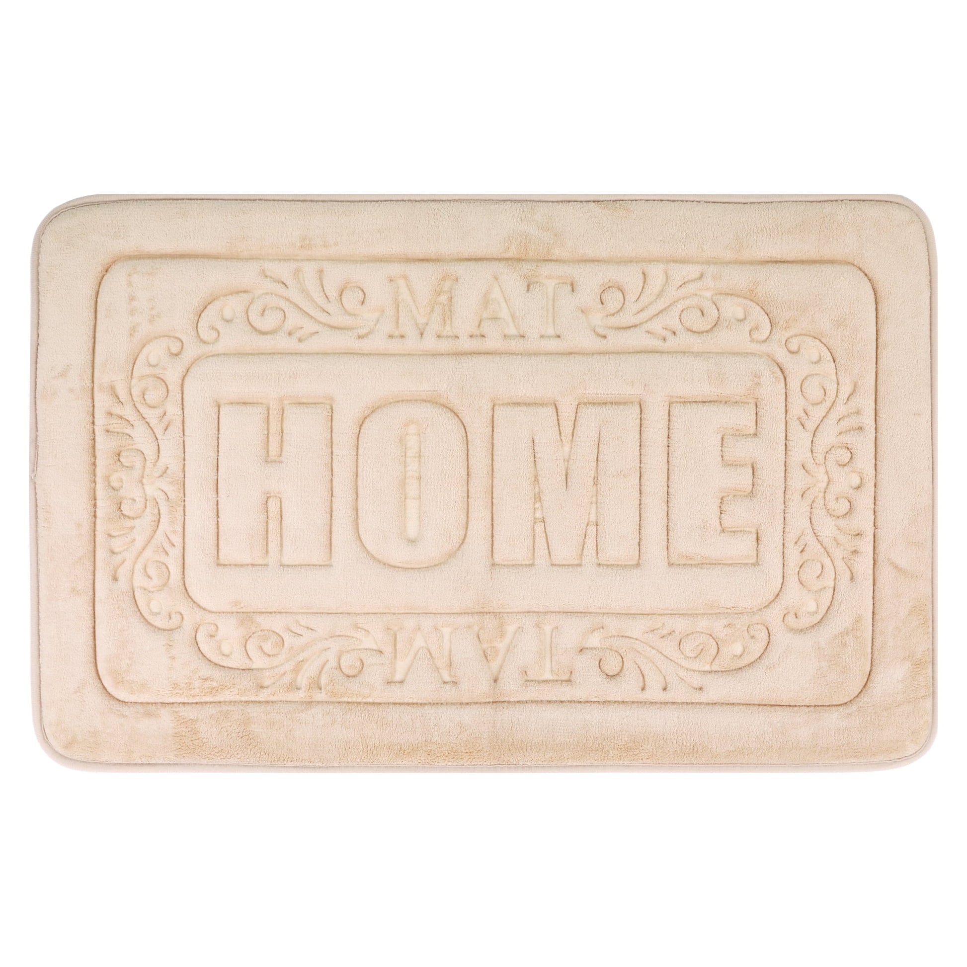 Unique Bargains Memory Foam Bath Mat Soft Non Slip Rug Khaki 18" x 26"
