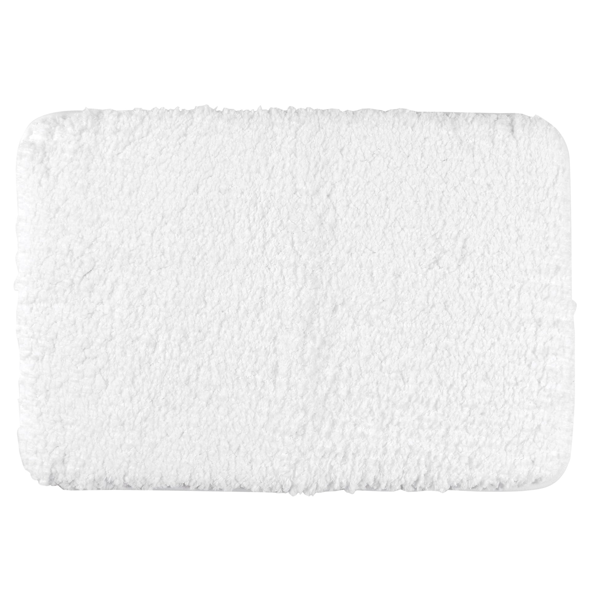 Unique Bargains Non-Slip Thick Microfiber Soft Plush Bathroom Mat Quick Dry Bath Rug White 20"x32"