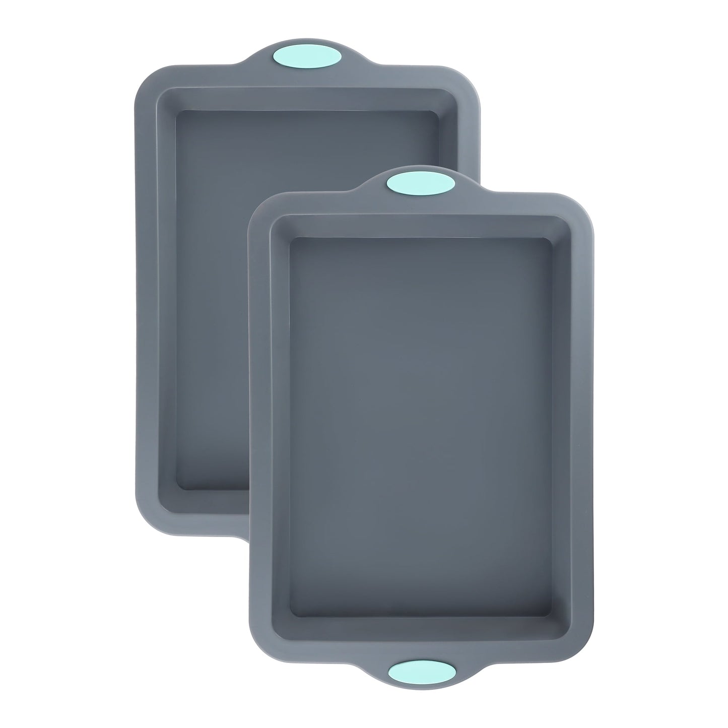 Unique Bargains Nonstick Silicone Baking Sheet Pans Gray 15.0*9.9*1.5in