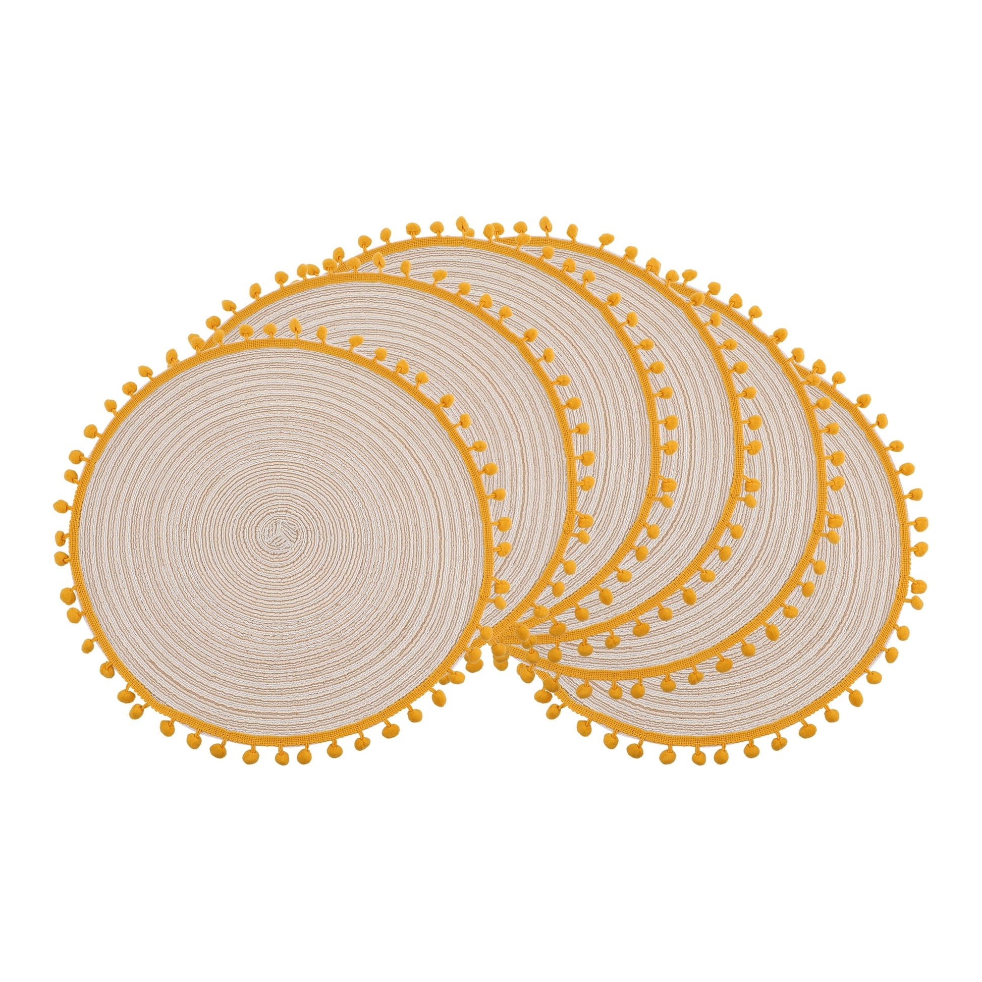 Unique Bargains Placemats Set of 6 Polyester Placemats for Dining Table Coffee 15x15in