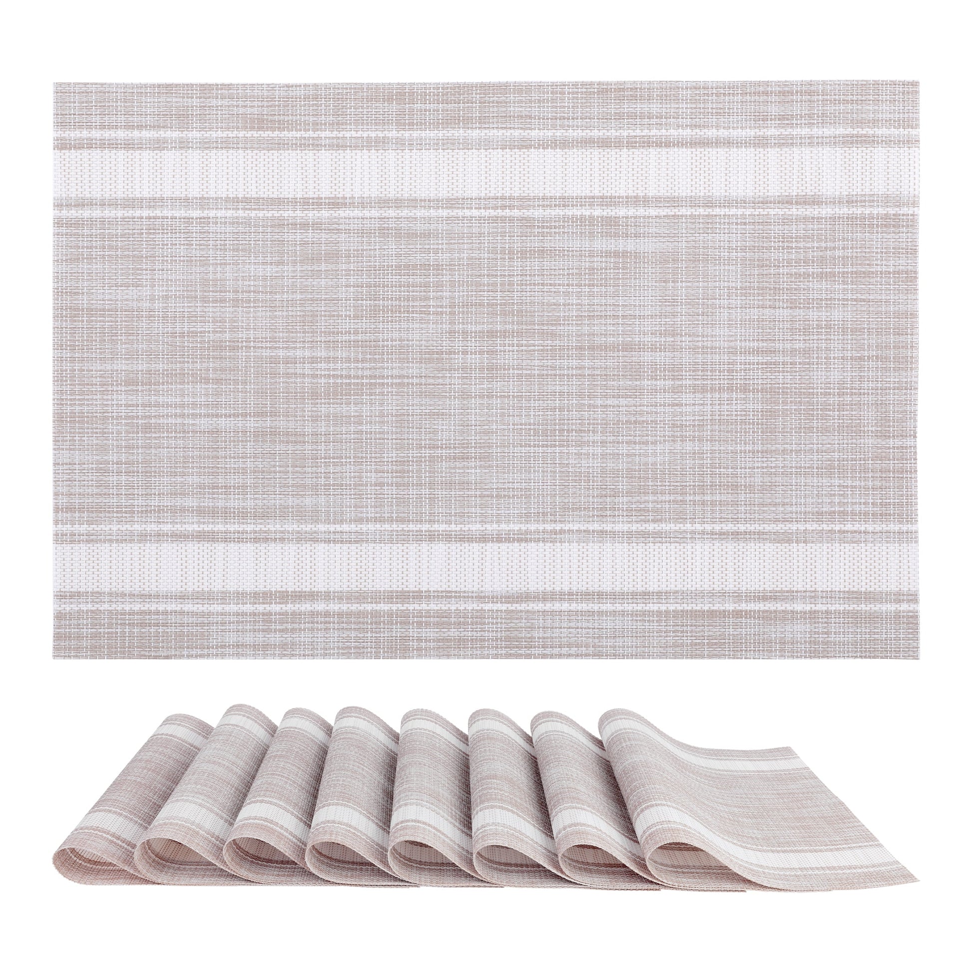 Unique Bargains Placemats Set of 6 Vinyl Placemats White