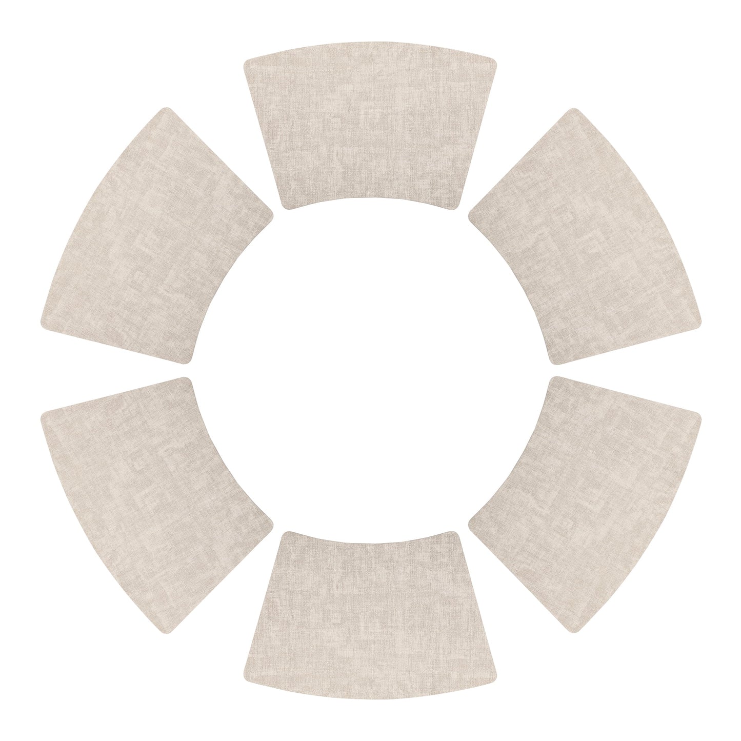 Unique Bargains Placemats for Dining Table Decor Heat Resistant Placemats 6pcs Beige