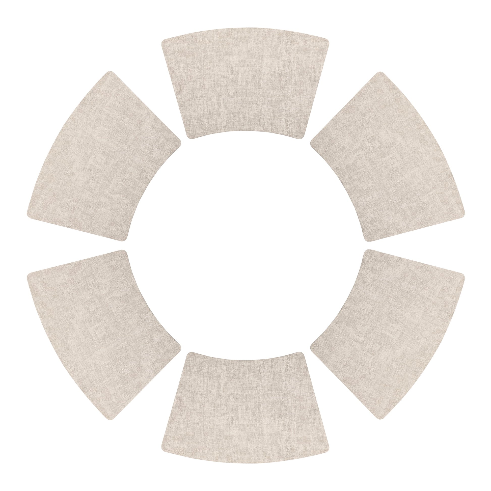 Unique Bargains Placemats for Dining Table Decor Heat Resistant Placemats 6pcs Beige