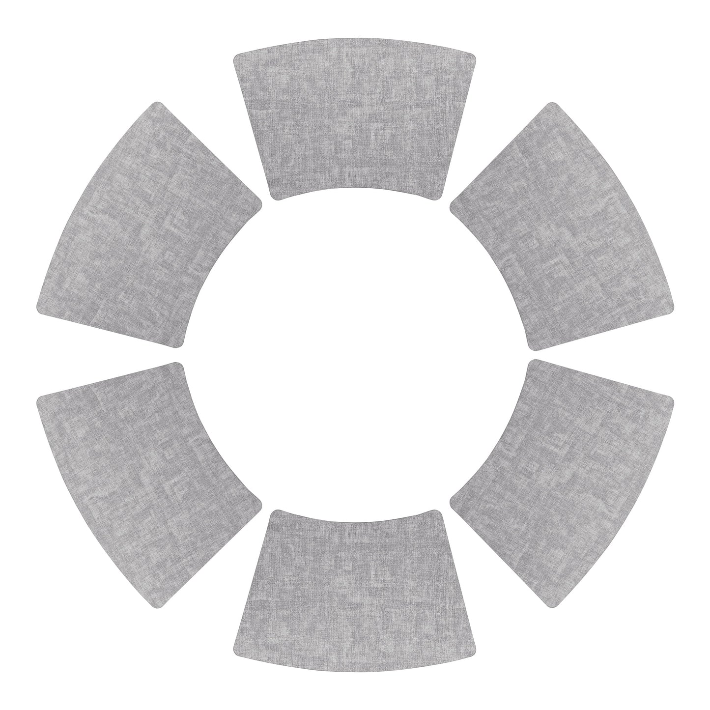 Unique Bargains Placemats for Dining Table Decor Heat Resistant Placemats 6pcs Light Gray