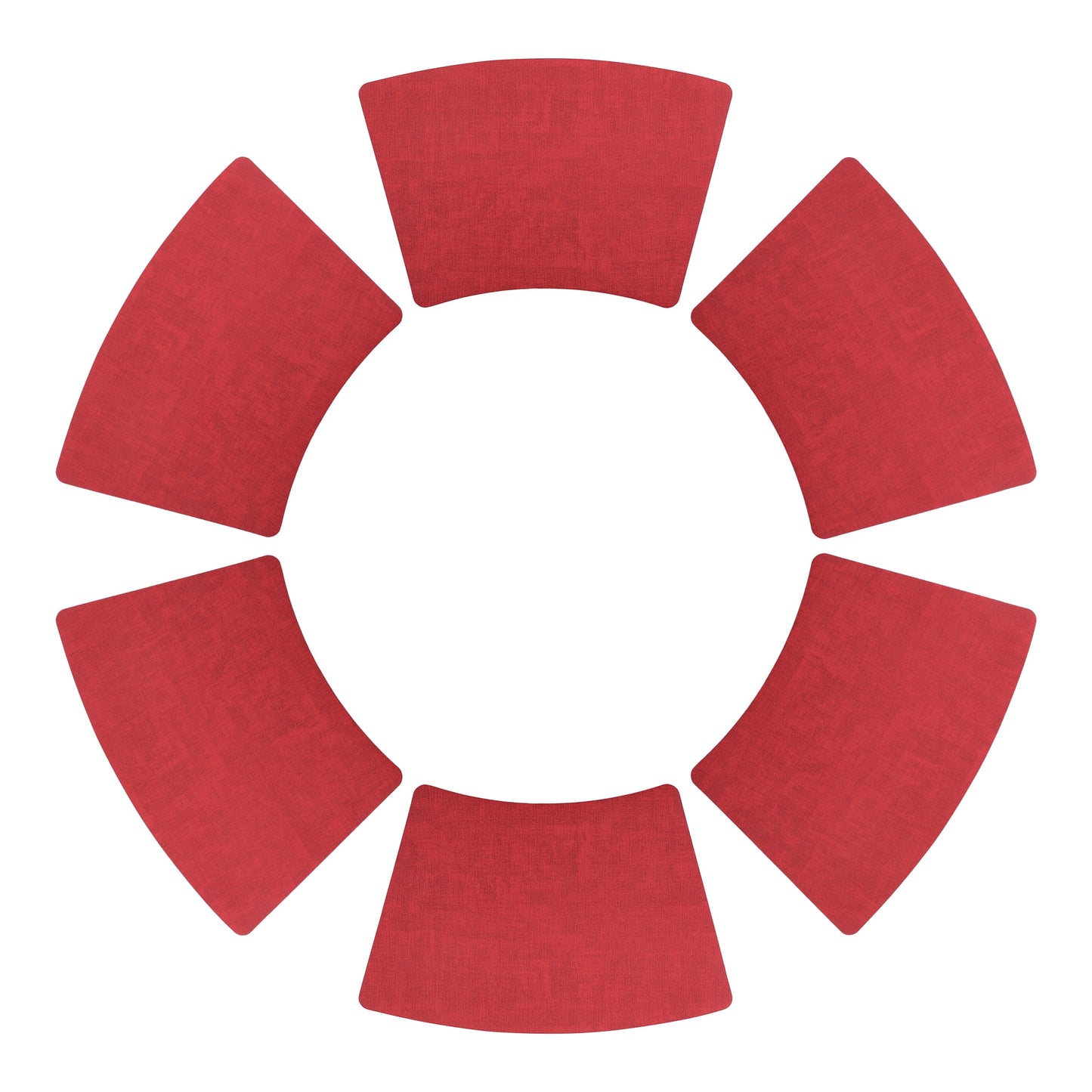 Unique Bargains Placemats for Dining Table Decor Heat Resistant Placemats 6pcs Red