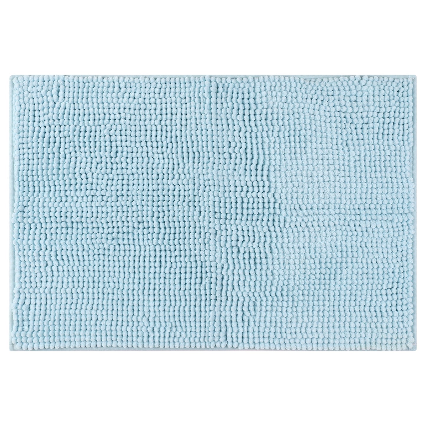 Unique Bargains Plush Fluffy Non-Slip Extra Thick Microfiber Quick Dry Bathroom Mat Blue 20"x32"