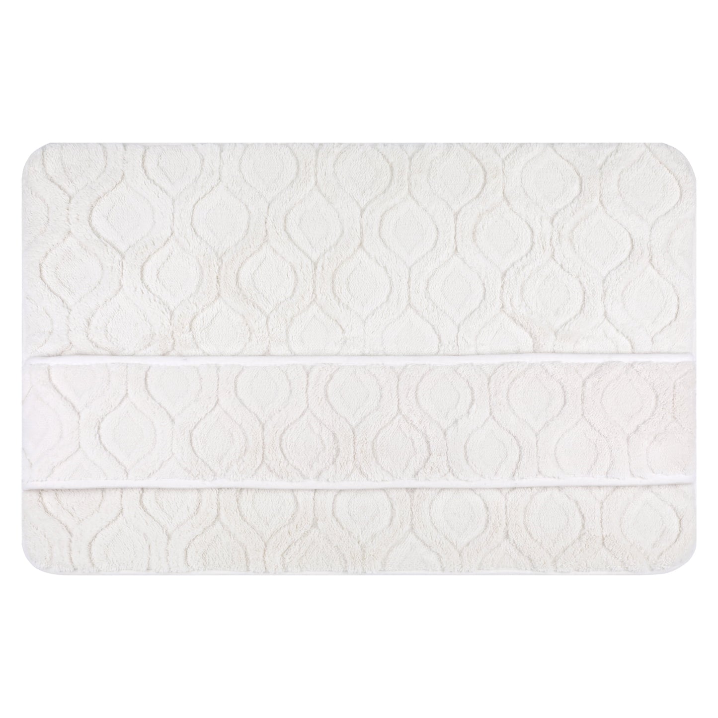 Unique Bargains Quick Dry Bath Mat Non Slip Washable Absorbent Rug White 16" x 24"