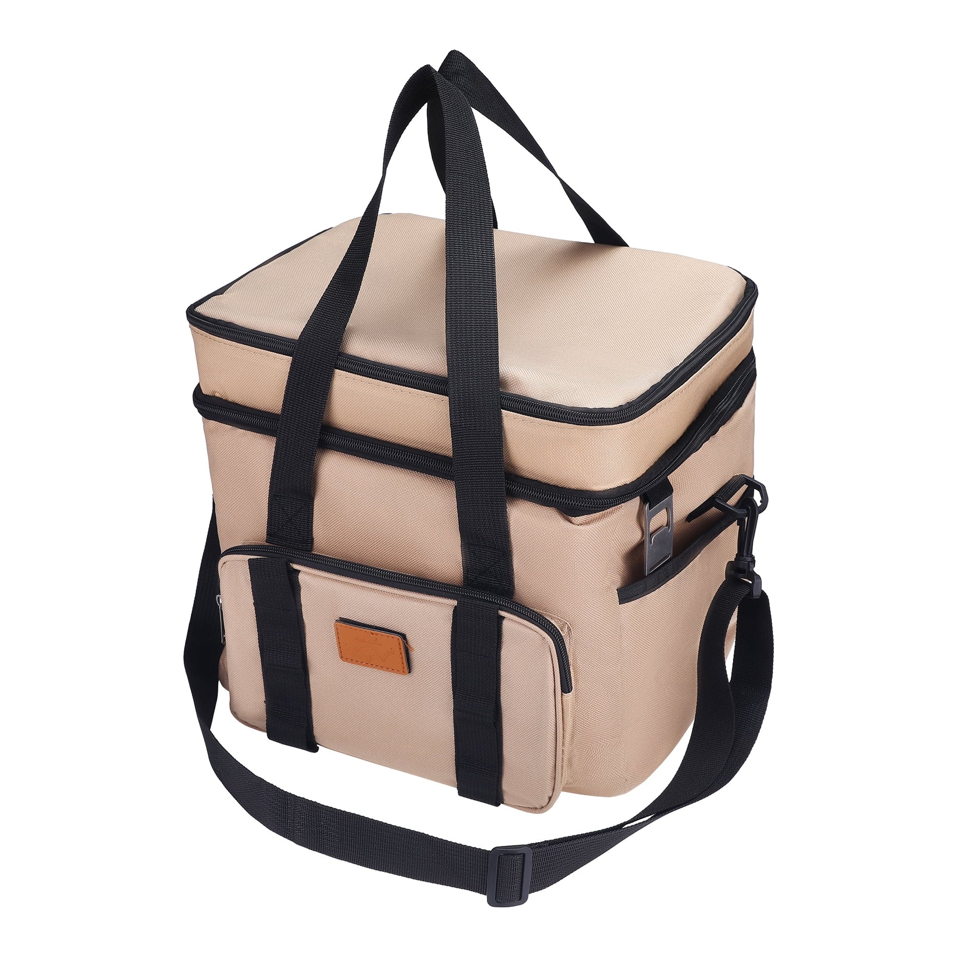 Unique Bargains Reusable Leakproof Lunch Bag for Office, Beach Khaki