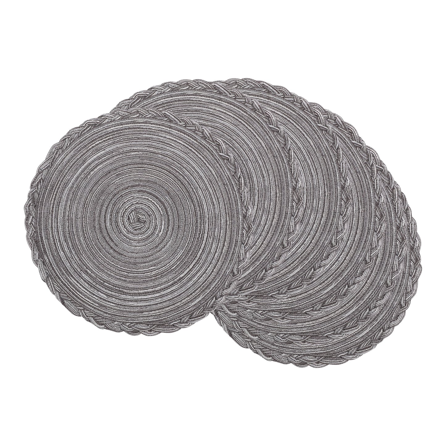 Unique Bargains Rustic Placemats Set of 6 Placemats Kitchen Table Mat Black Gray