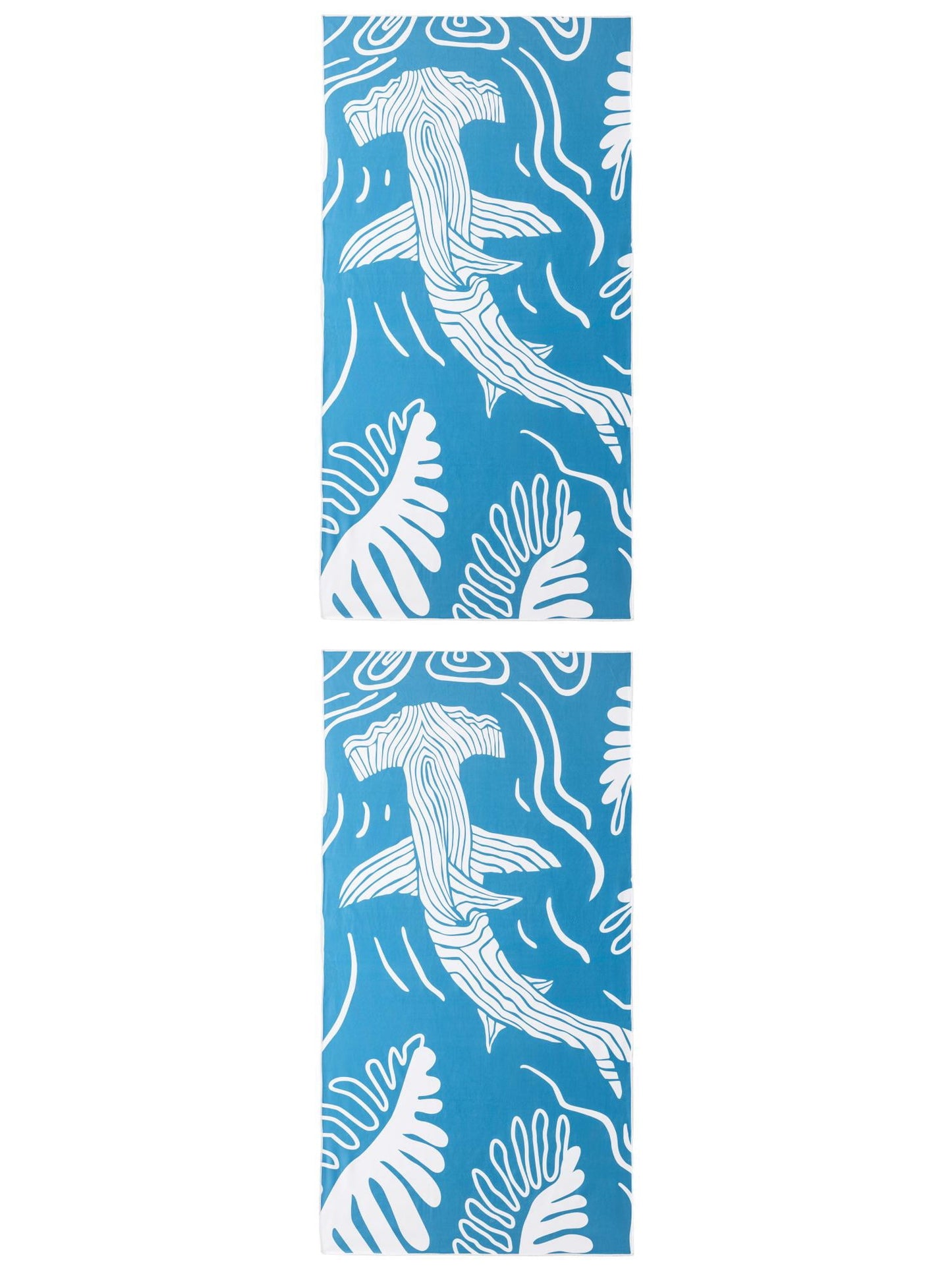 Unique Bargains Sand Free Soft Cartoon Beach Towel 2 Pack Light Green 63"x31"
