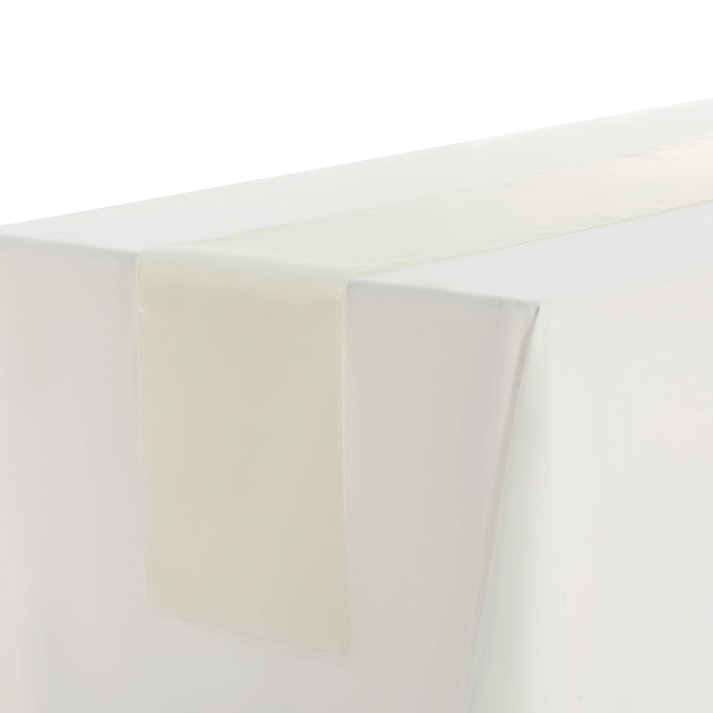 Unique Bargains Satin Silk Polyester Table Runners for Wedding Parties (10 Count) Champagne 12"x108"
