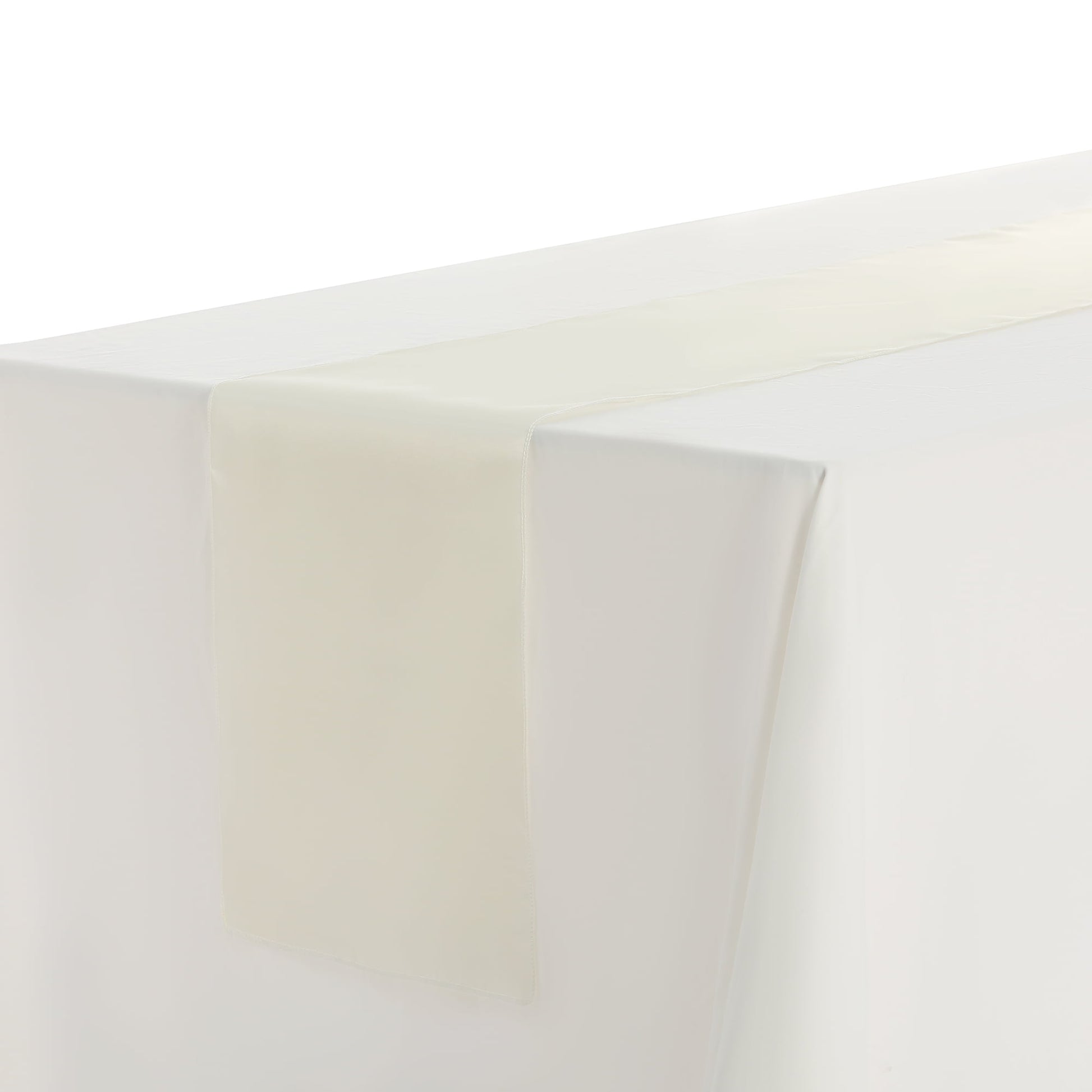 Unique Bargains Satin Silk Polyester Table Runners for Wedding Parties (10 Count) Champagne 12"x108"
