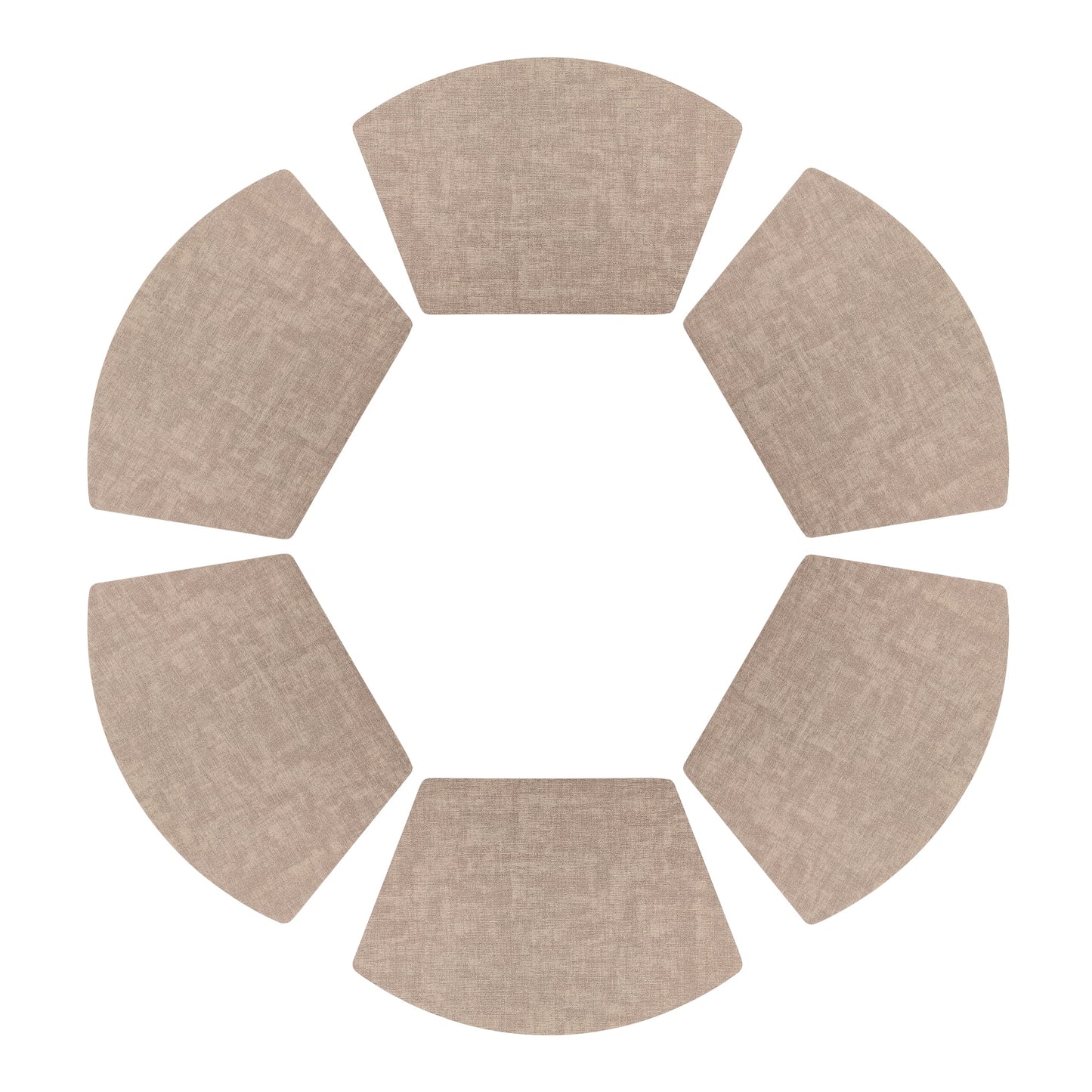 Unique Bargains Set of 6 Faux Leather Placemats Beige
