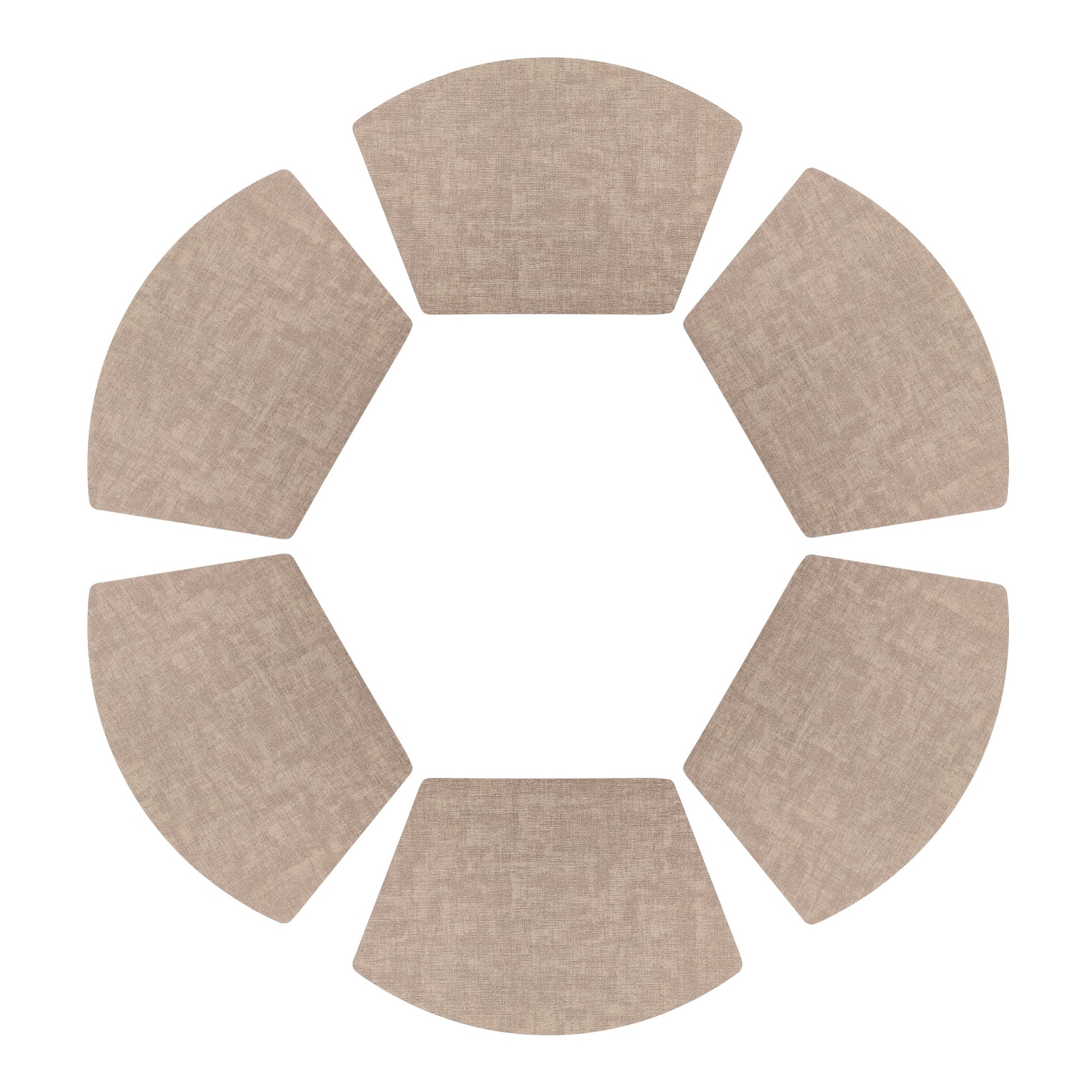 Unique Bargains Set of 6 Faux Leather Placemats Beige