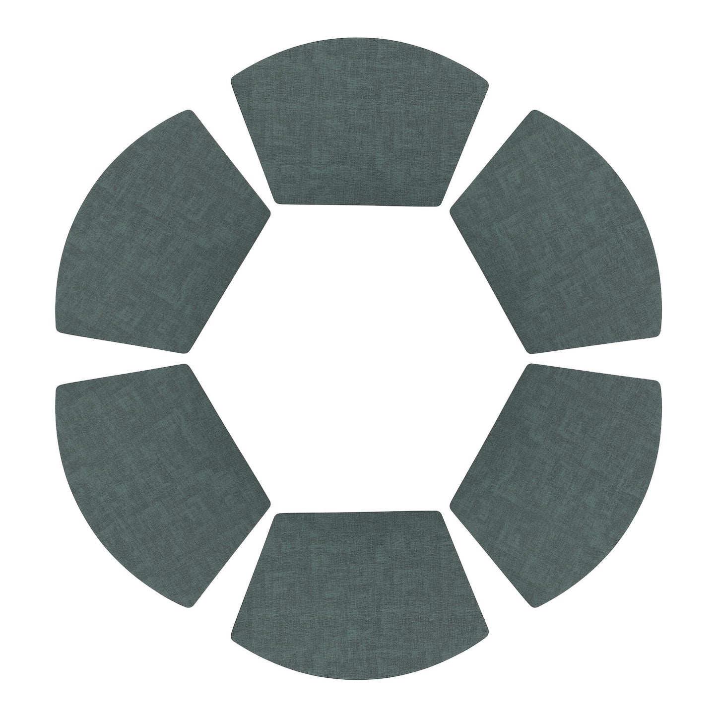 Unique Bargains Set of 6 Faux Leather Placemats Green