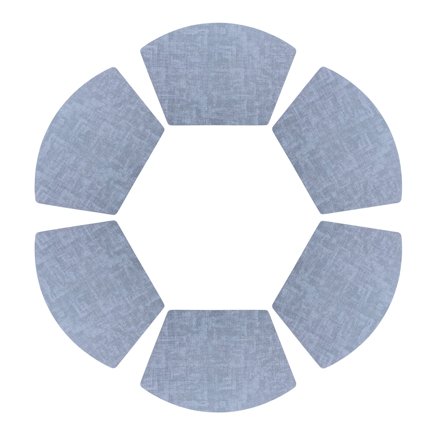 Unique Bargains Set of 6 Faux Leather Placemats Light Blue