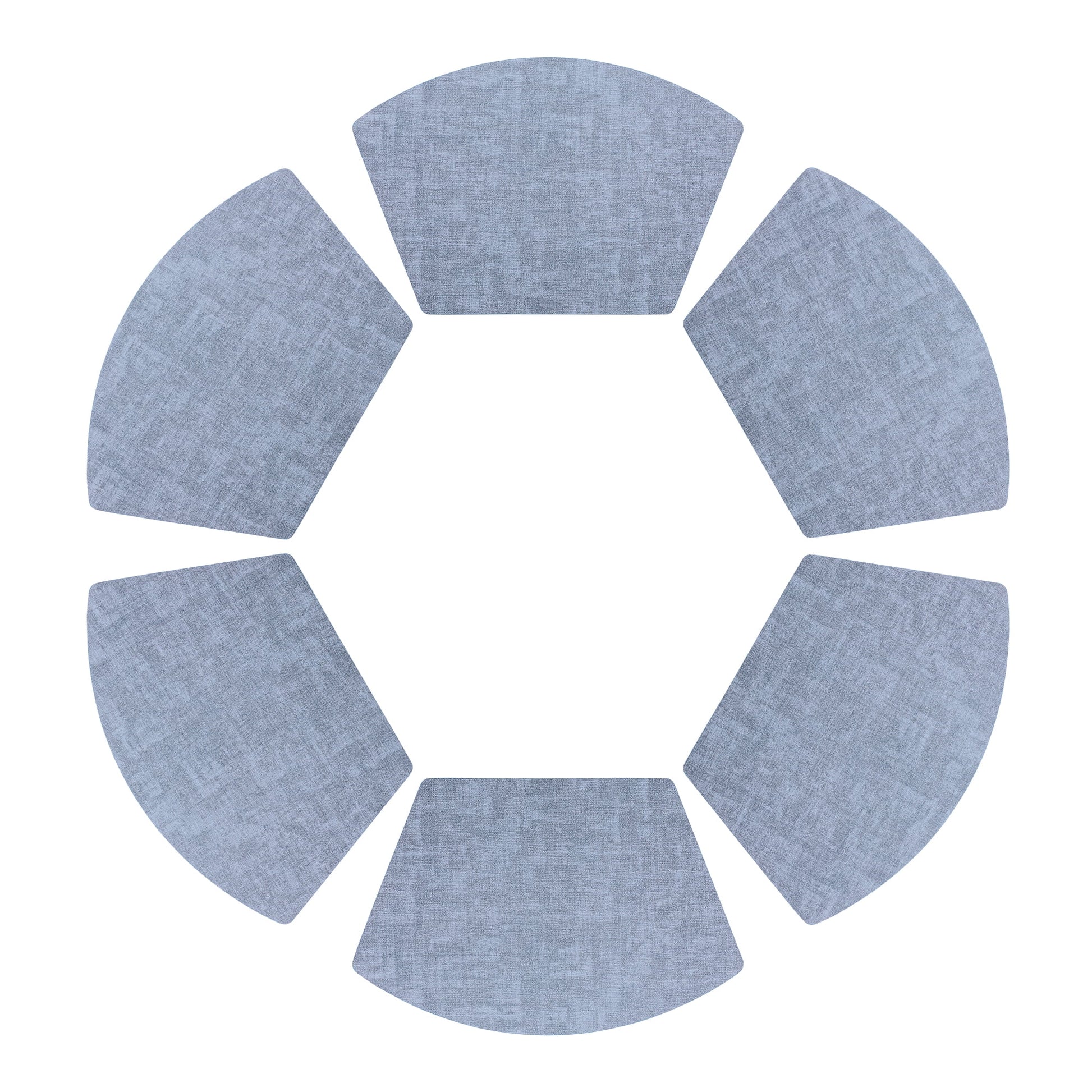 Unique Bargains Set of 6 Faux Leather Placemats Light Blue