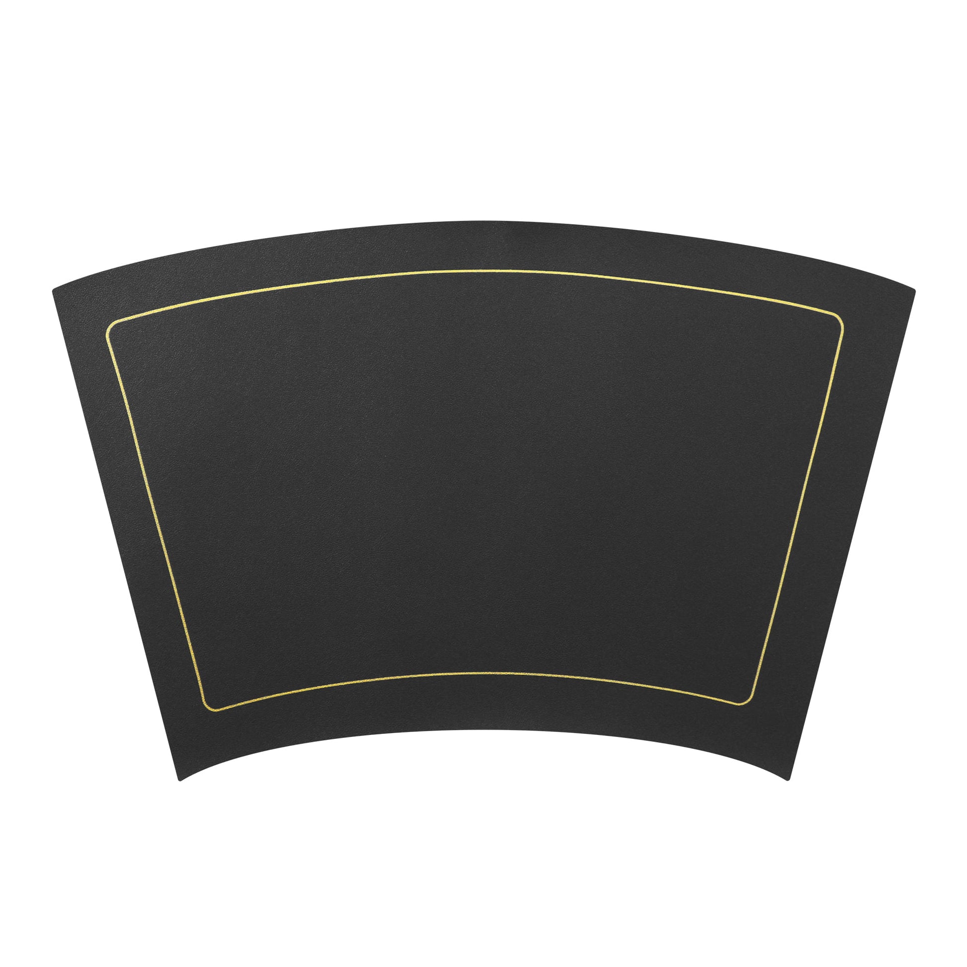 Unique Bargains Set of 6 Wedge Faux Leather Heat Resistant Wipe Clean Round Table Mats Black