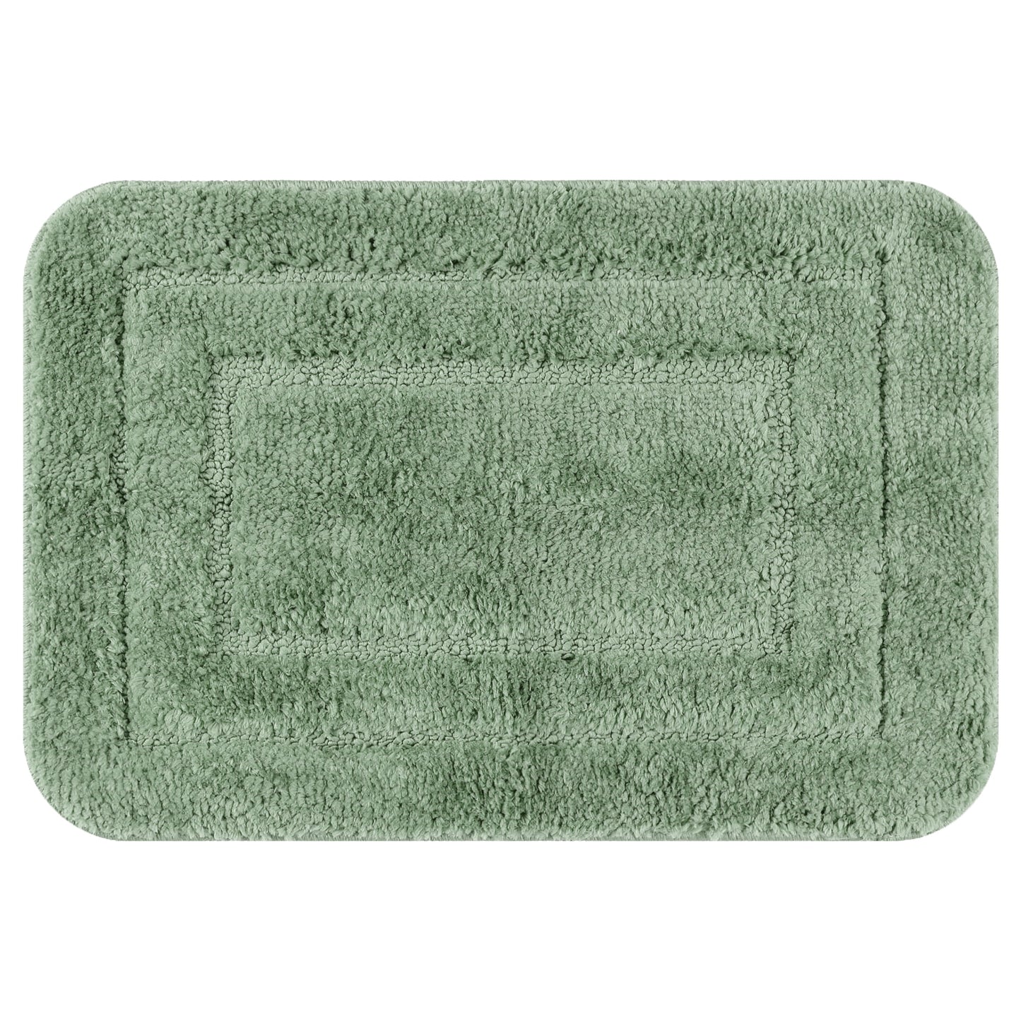 Unique Bargains Alfombras de BaÃ±o de Felpa Suaves, Absorbentes y Antideslizantes para BaÃ±o Verde Claro 20"x32"