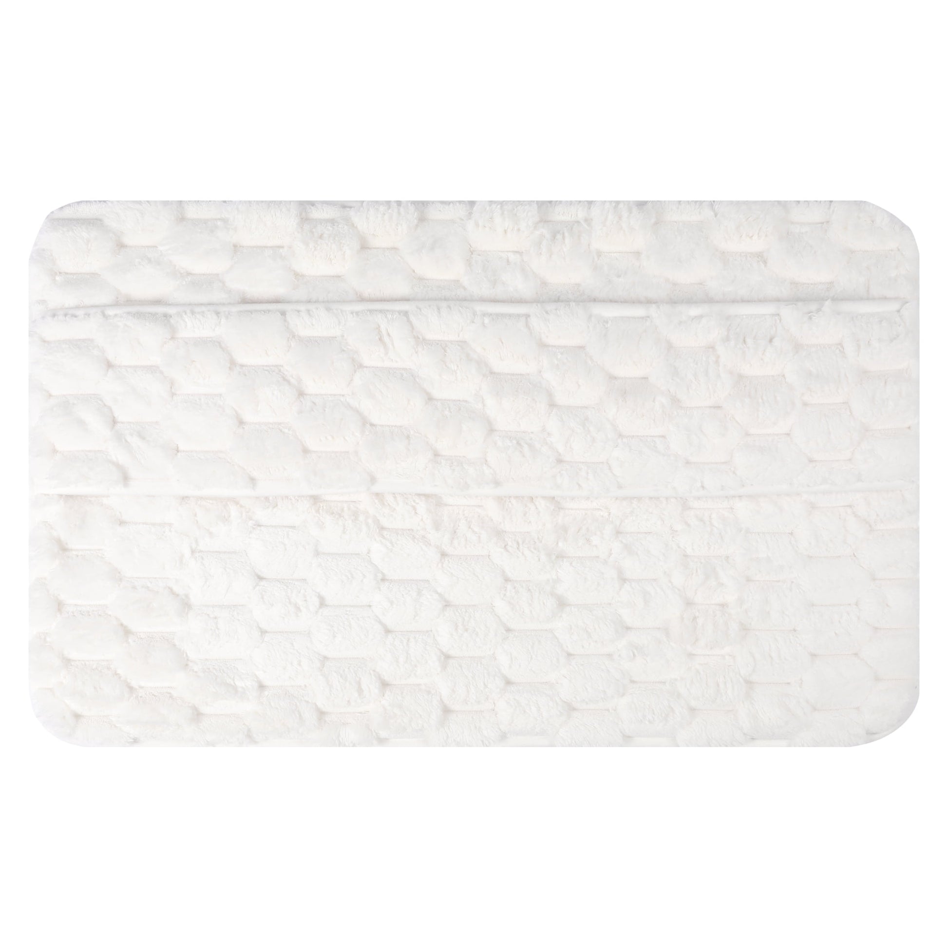 Unique Bargains Soft Absorbent Non-Slip Washable Bath Mat White 20" x 32"