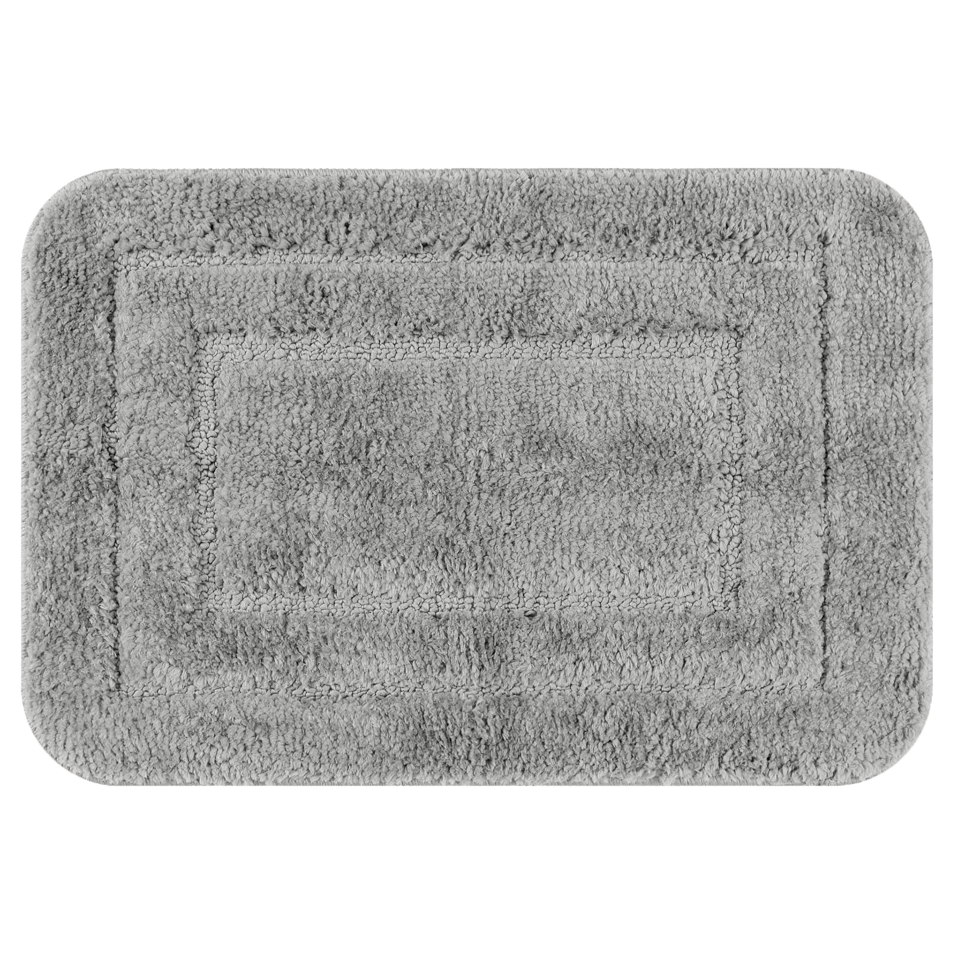 Unique Bargains Soft Absorbent Rug Non-Slip Plush Bath Mat for Bathroom Floor Dark Gray 20"x32"