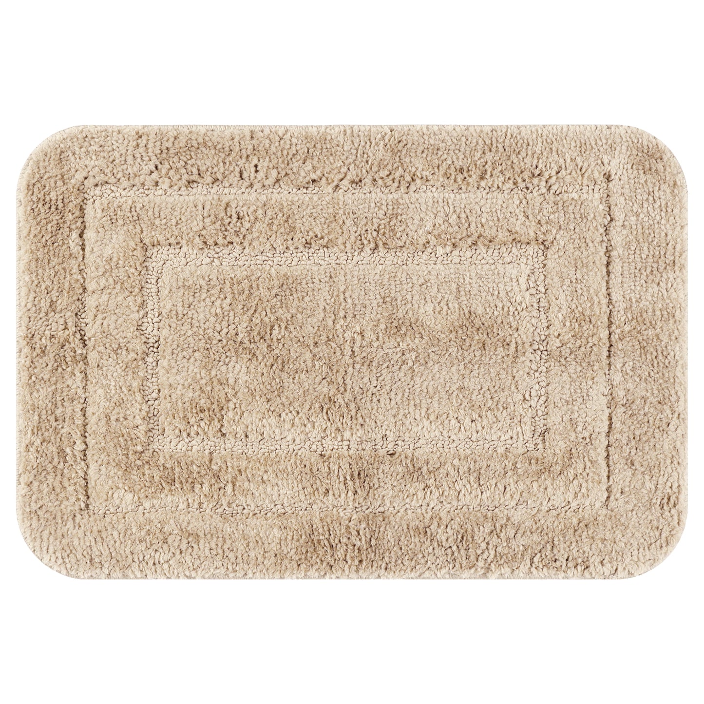 Unique Bargains Soft Absorbent Rug Non-Slip Plush Bath Mat for Bathroom Floor Khaki 20"x32"