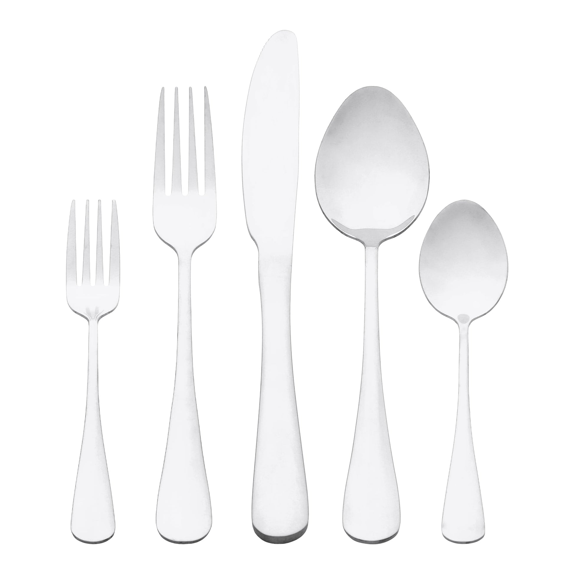 Unique Bargains Stainless Steel Flatware Set Mirror Polished Black 30 Pcs