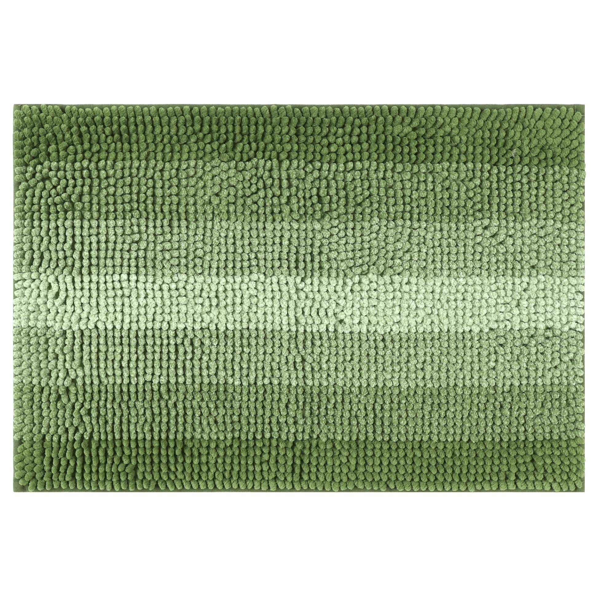 Unique Bargains Striped Bathroom Rugs Non-Slip Bath Carpet Bath Mats Green-2 20"x32"