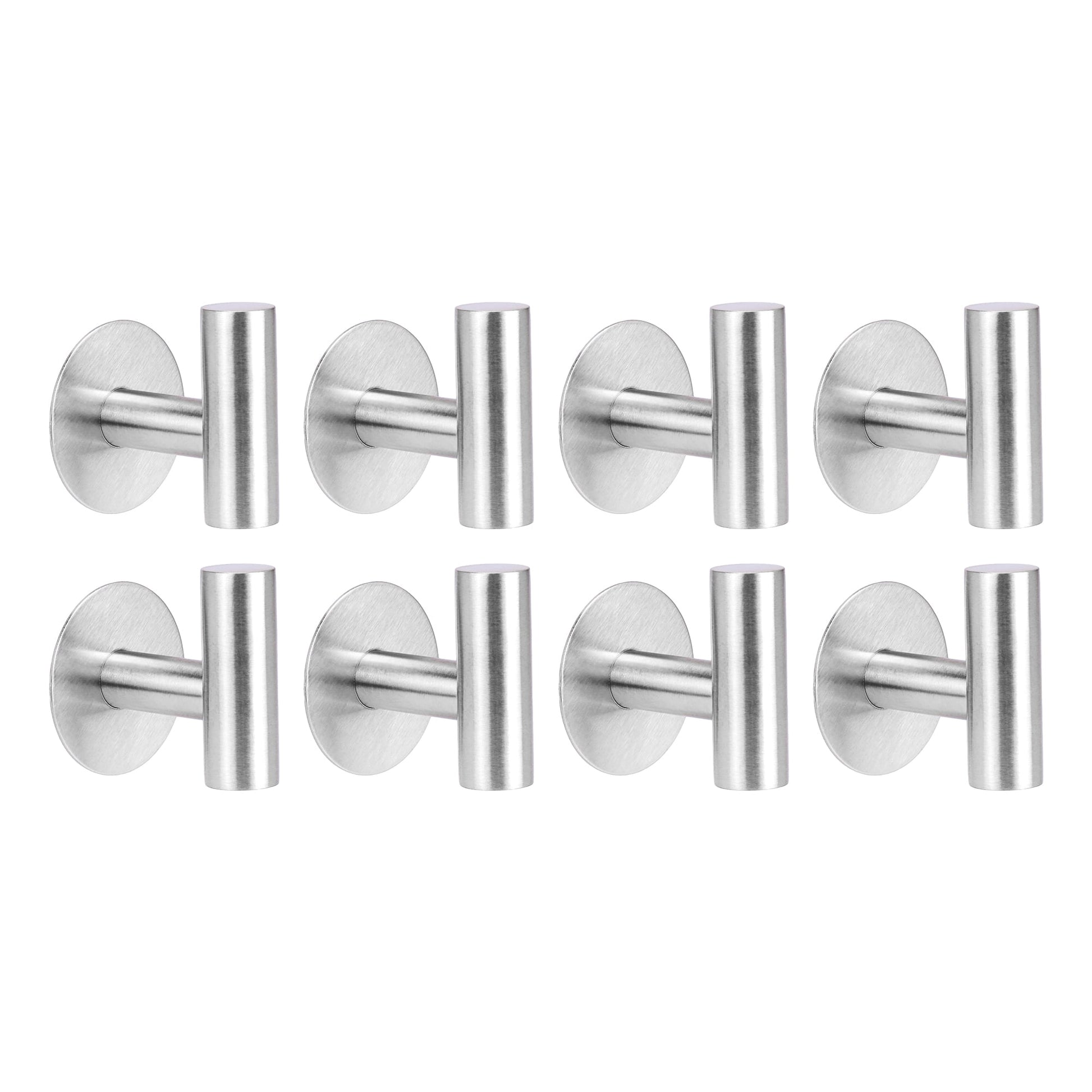 Unique Bargains Utility Hooks 8Pcs Metal Durable Wall Hooks for Household Black