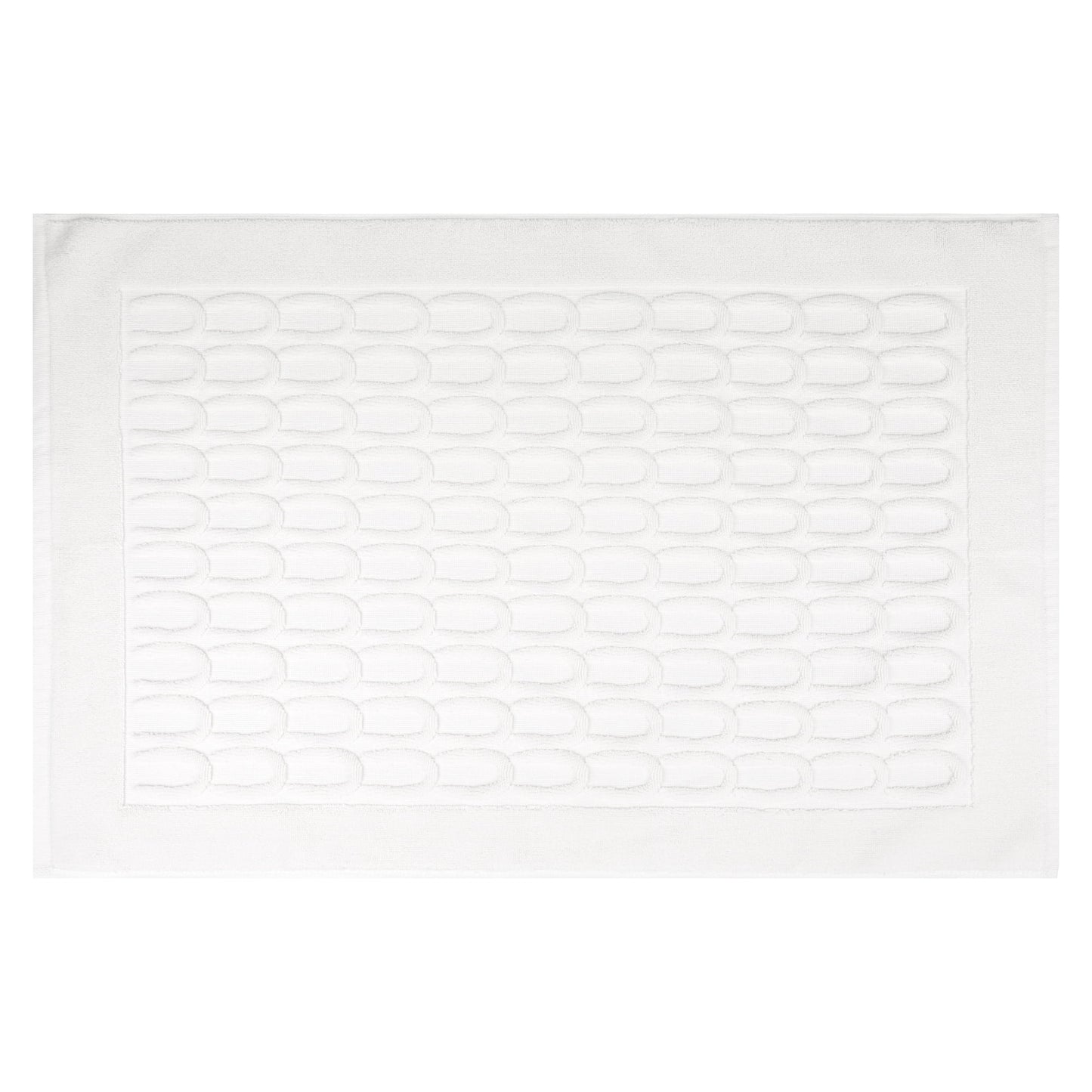 Unique Bargains Washable Textured Cotton Bath Rug Water Absorbent Mat Beige 20" x 32"