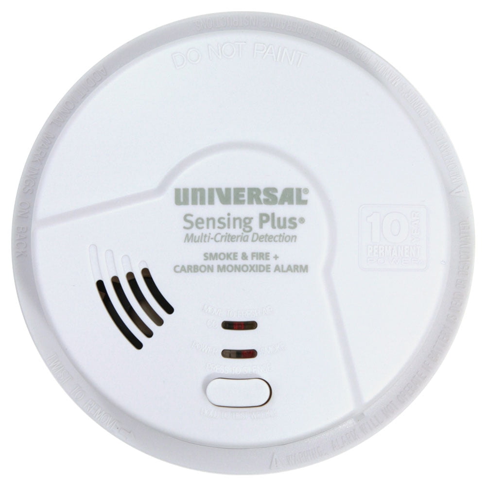 Universal Security Instruments, Sensing Plus, Combo de Alarma de Humo, Incendio y MonÃ³xido de Carbono, DetecciÃ³n de MÃºltiples Criterios, con BaterÃ­a de 10 AÃ±os, Paquete de 4