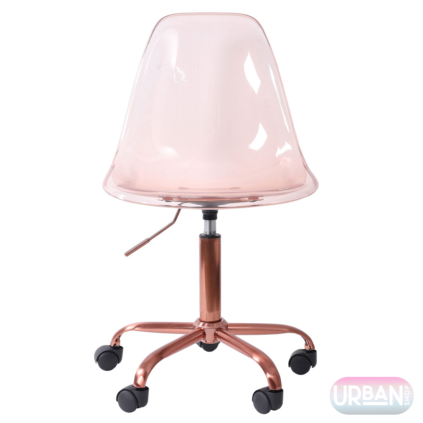 Urban Shop Acrylic Rolling Office Chair, Lantana