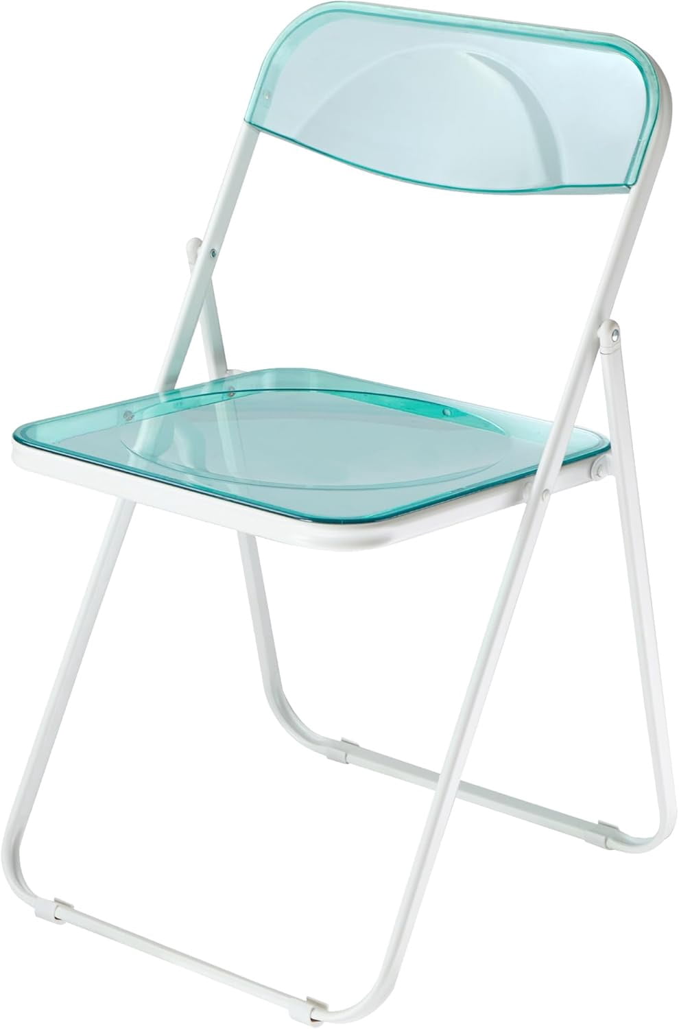 Urban Shop Silla Moderna Plegable de AcrÃ­lico Transparente con Estructura de Cromo, Transparente
