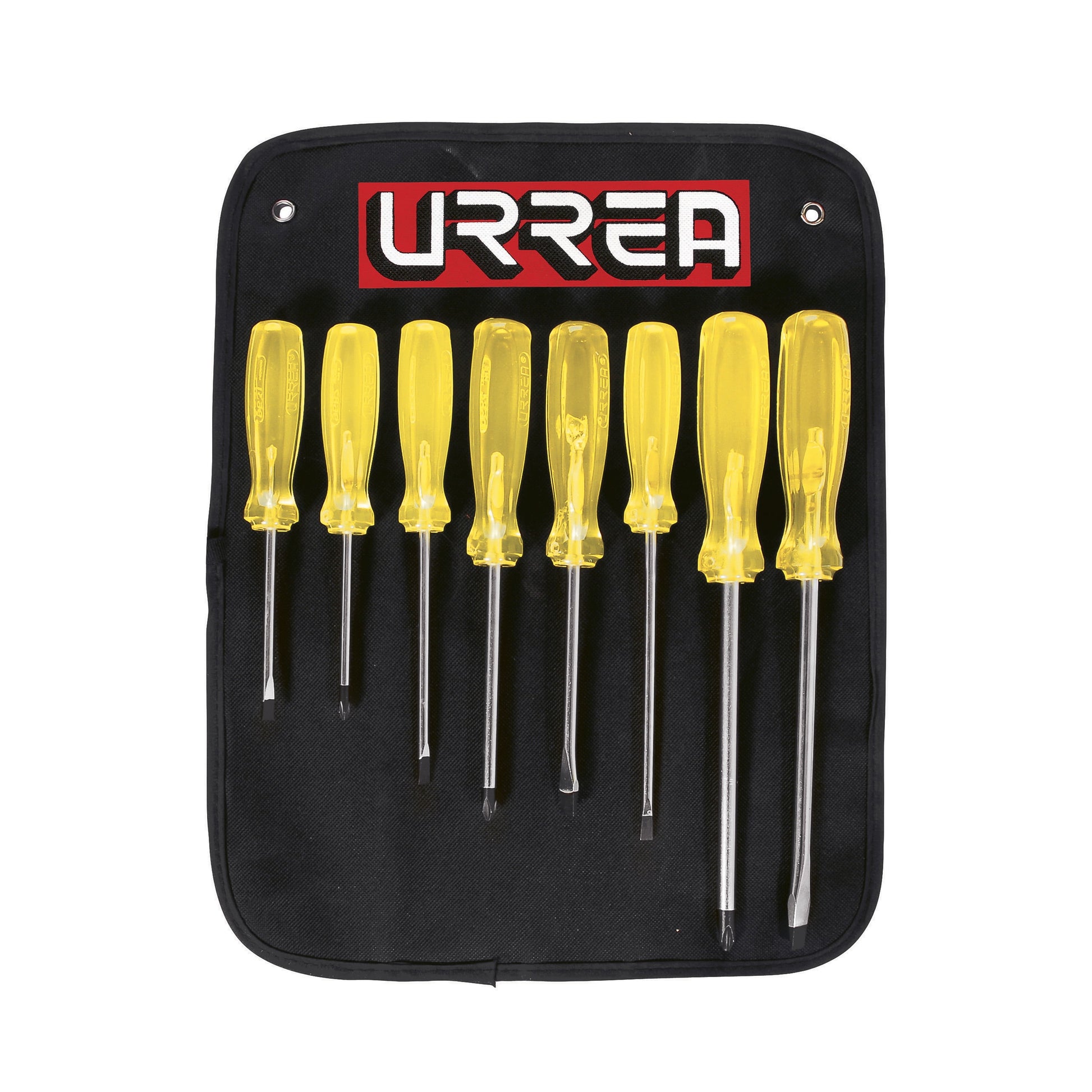 Urrea Amber Screwdriver Set, 8 Pieces
